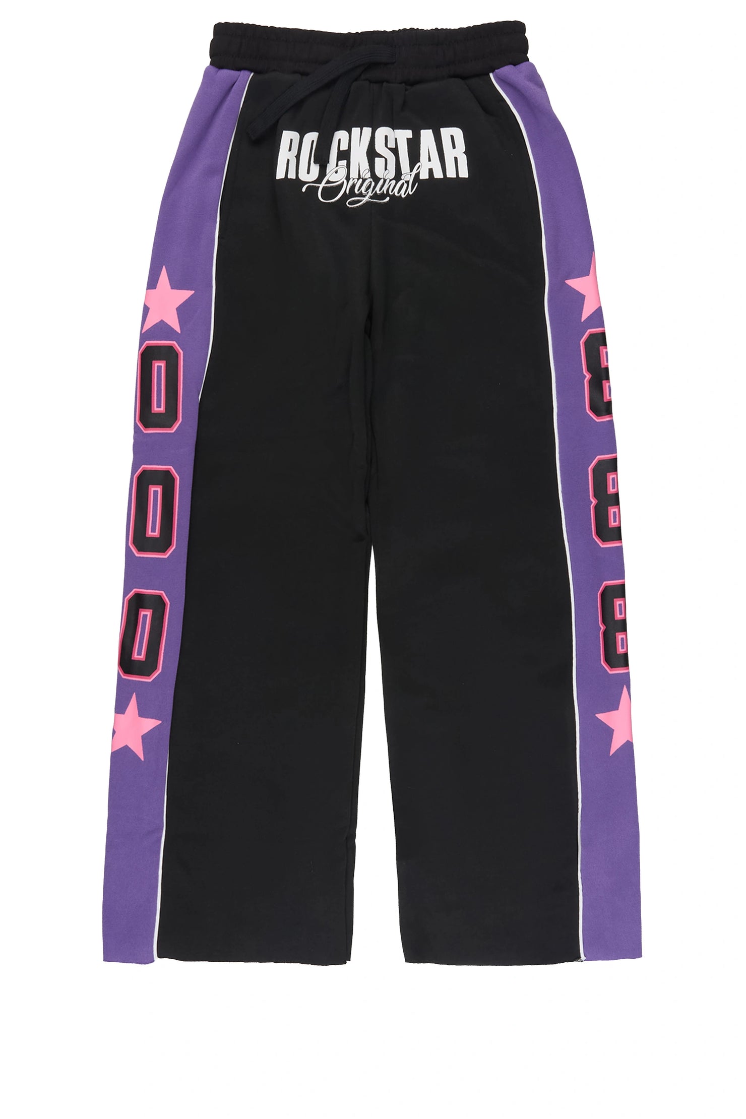 Girls Airelle Black/Purple Baggy Track Pant