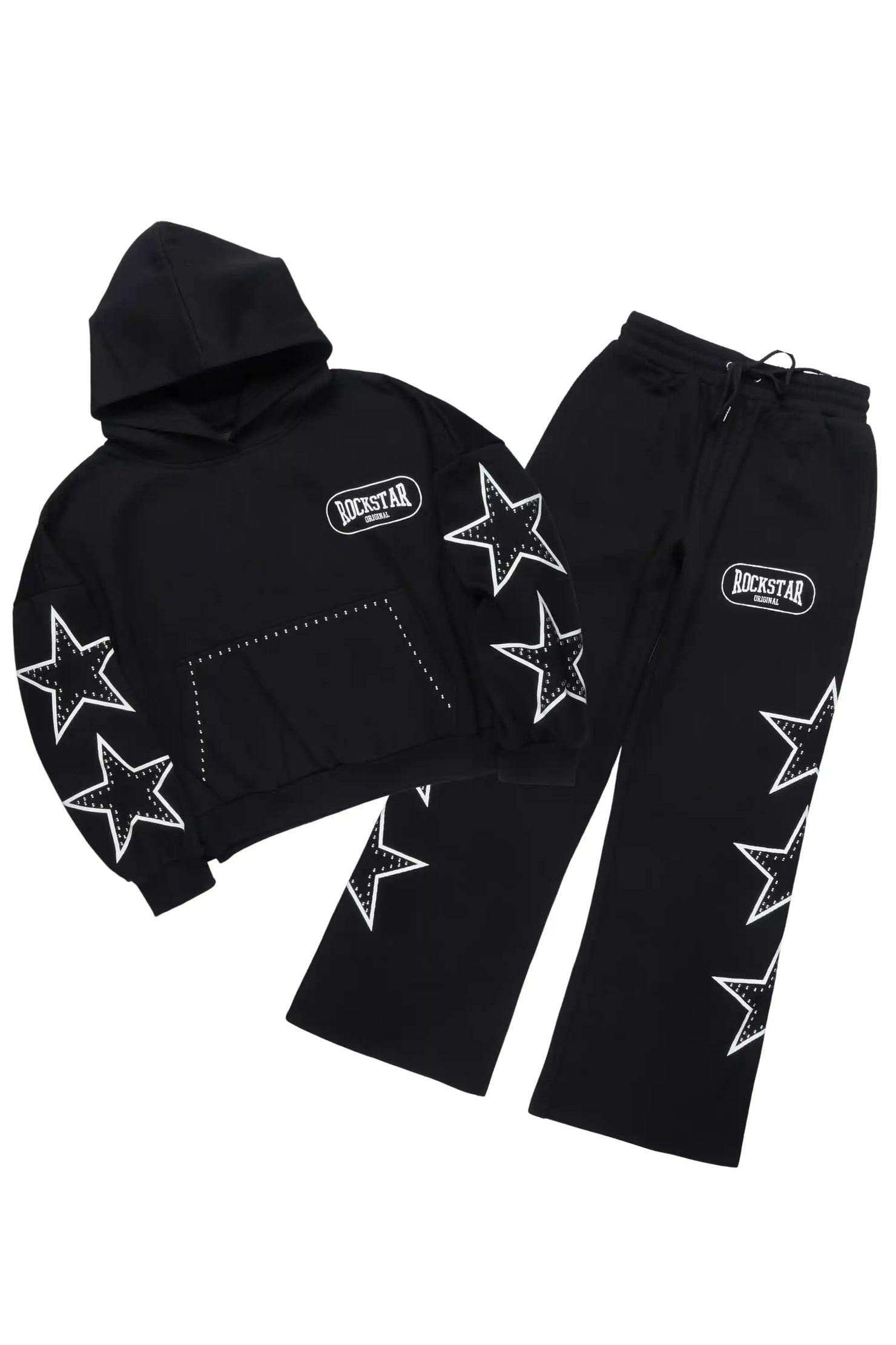 Zirka Black Hoodie Baggy Fit Pant Track Set