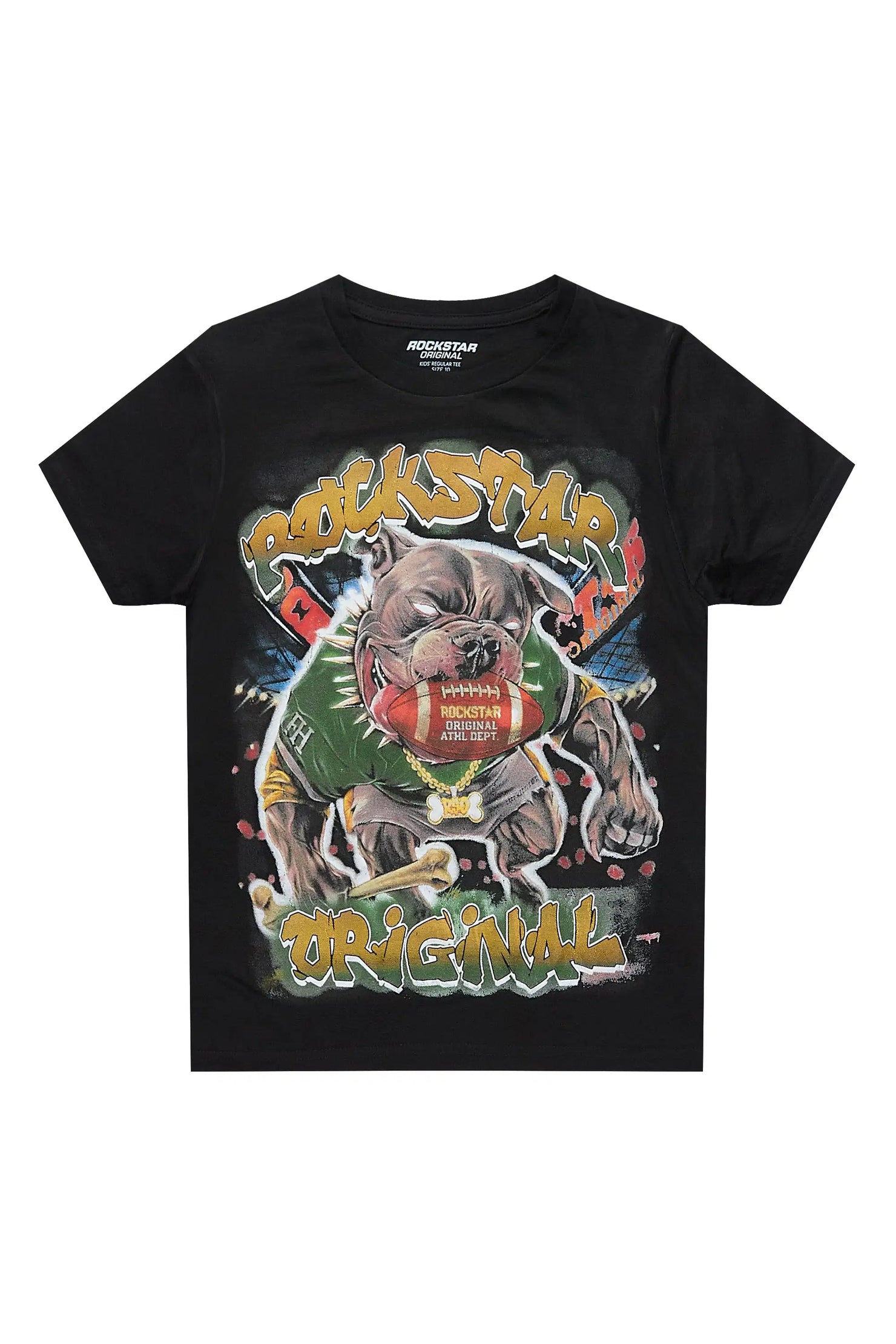 Boys Bragix Black Graphic T-Shirt