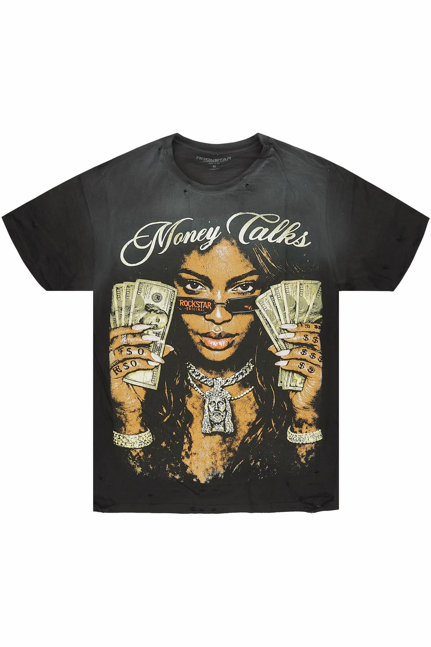 Cym Black Oversized Graphic T-Shirt