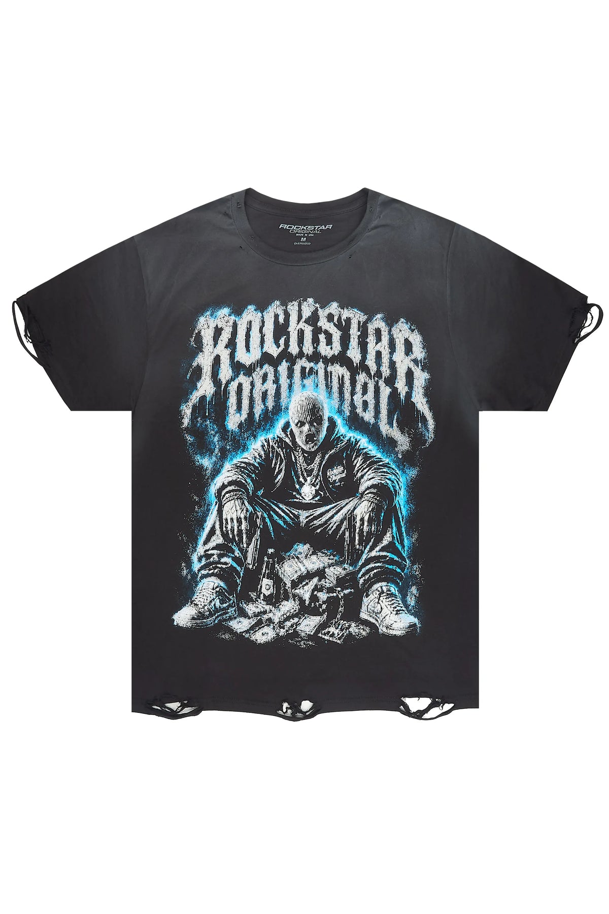 Lazaro Black Oversized Graphic T-Shirt