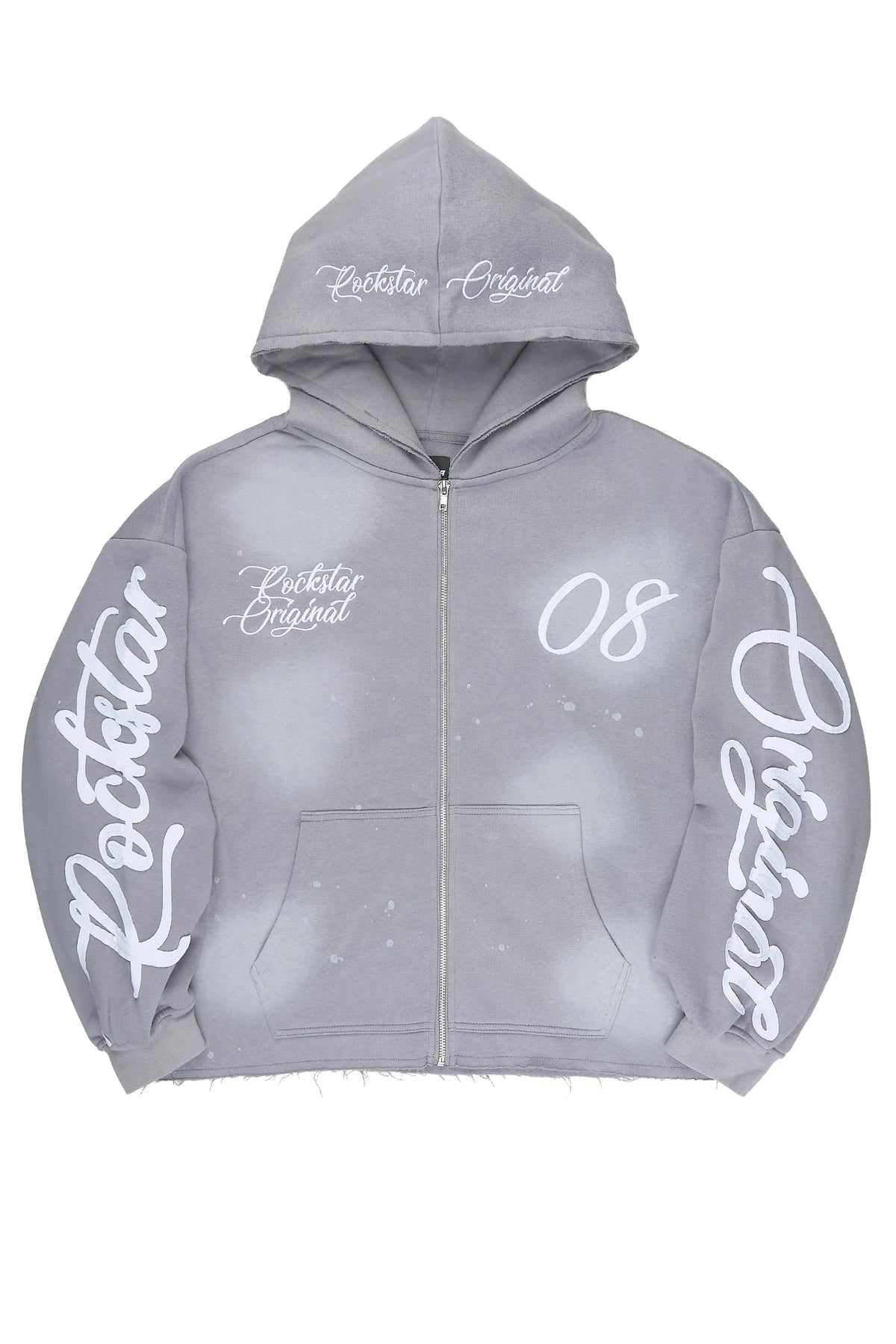 Nakesha Vintage Grey Zip Up Hoodie