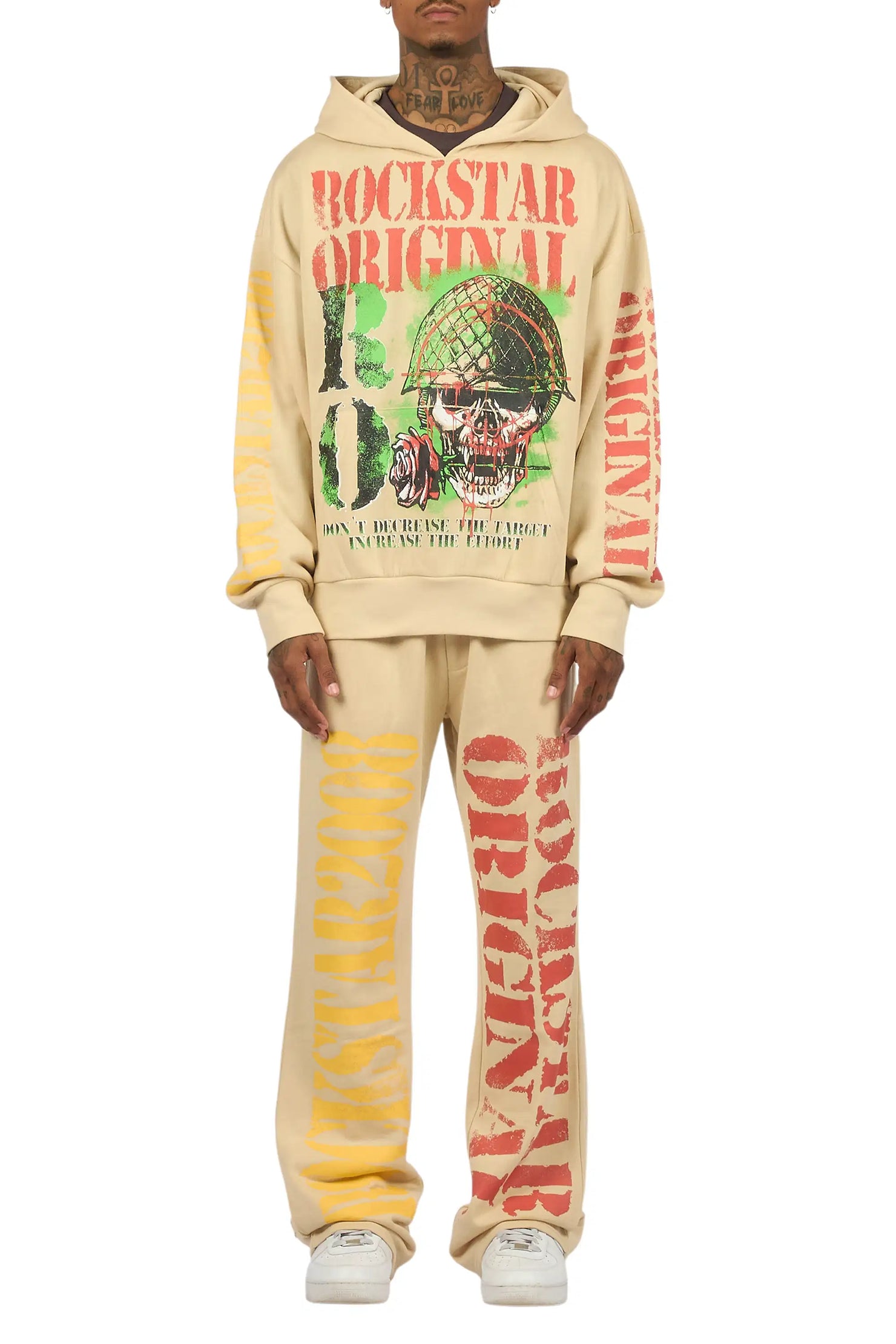 Killshot Romance Beige Hoodie/Baggy Pant Track Set