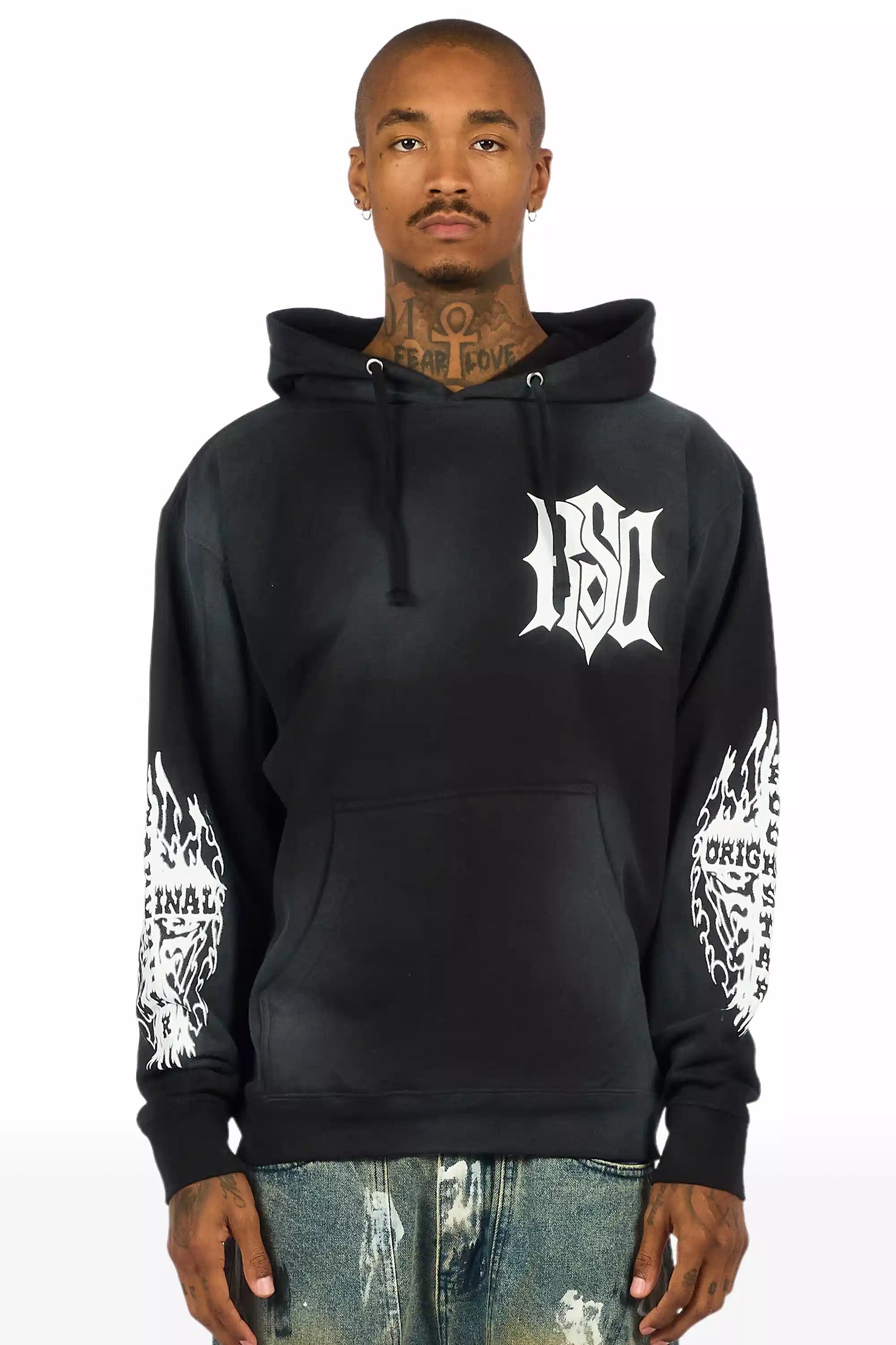 Lyrex Black/White Graphic Hoodie