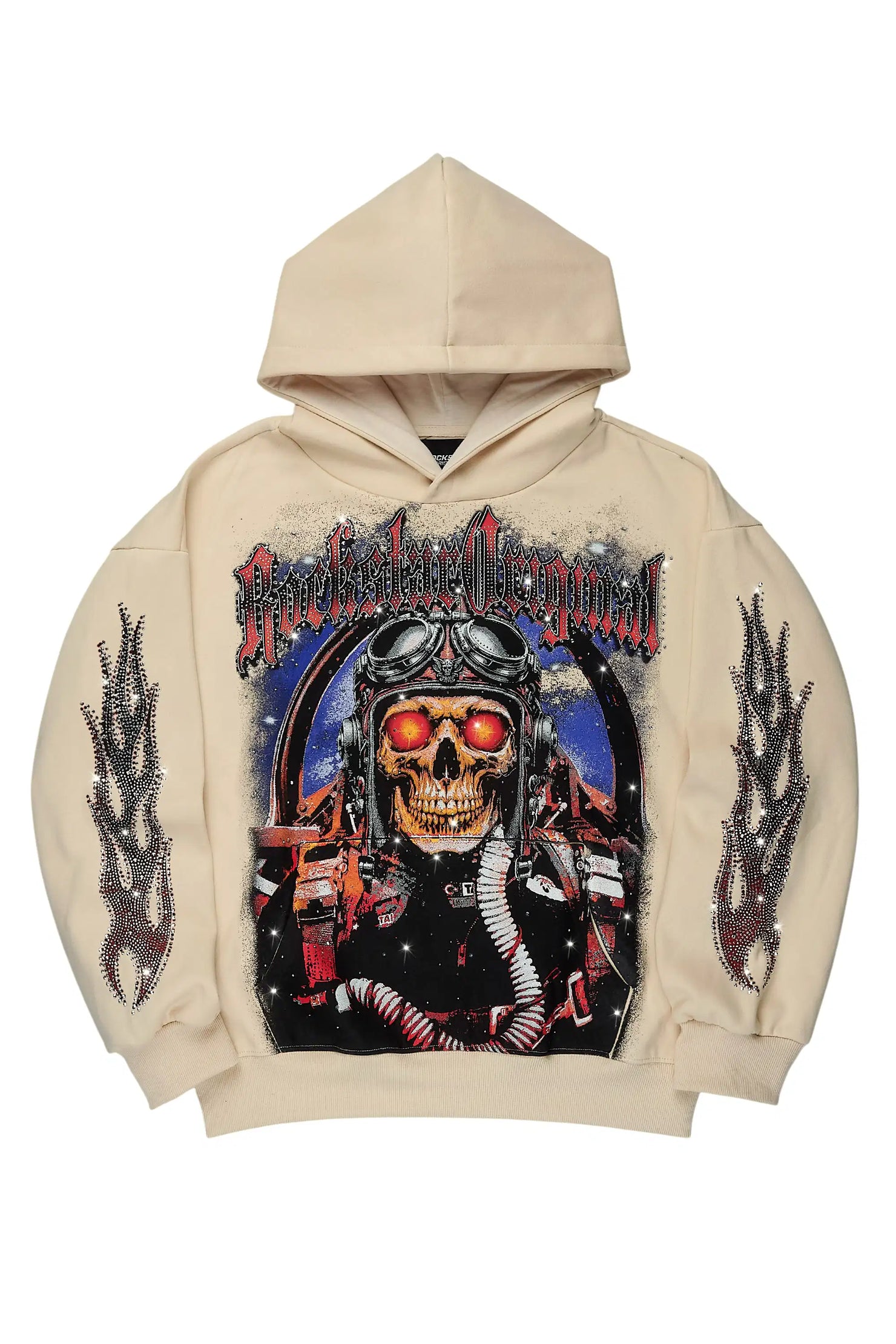 Ka’Dreanna Beige/Pink Rhinestone Hoodie