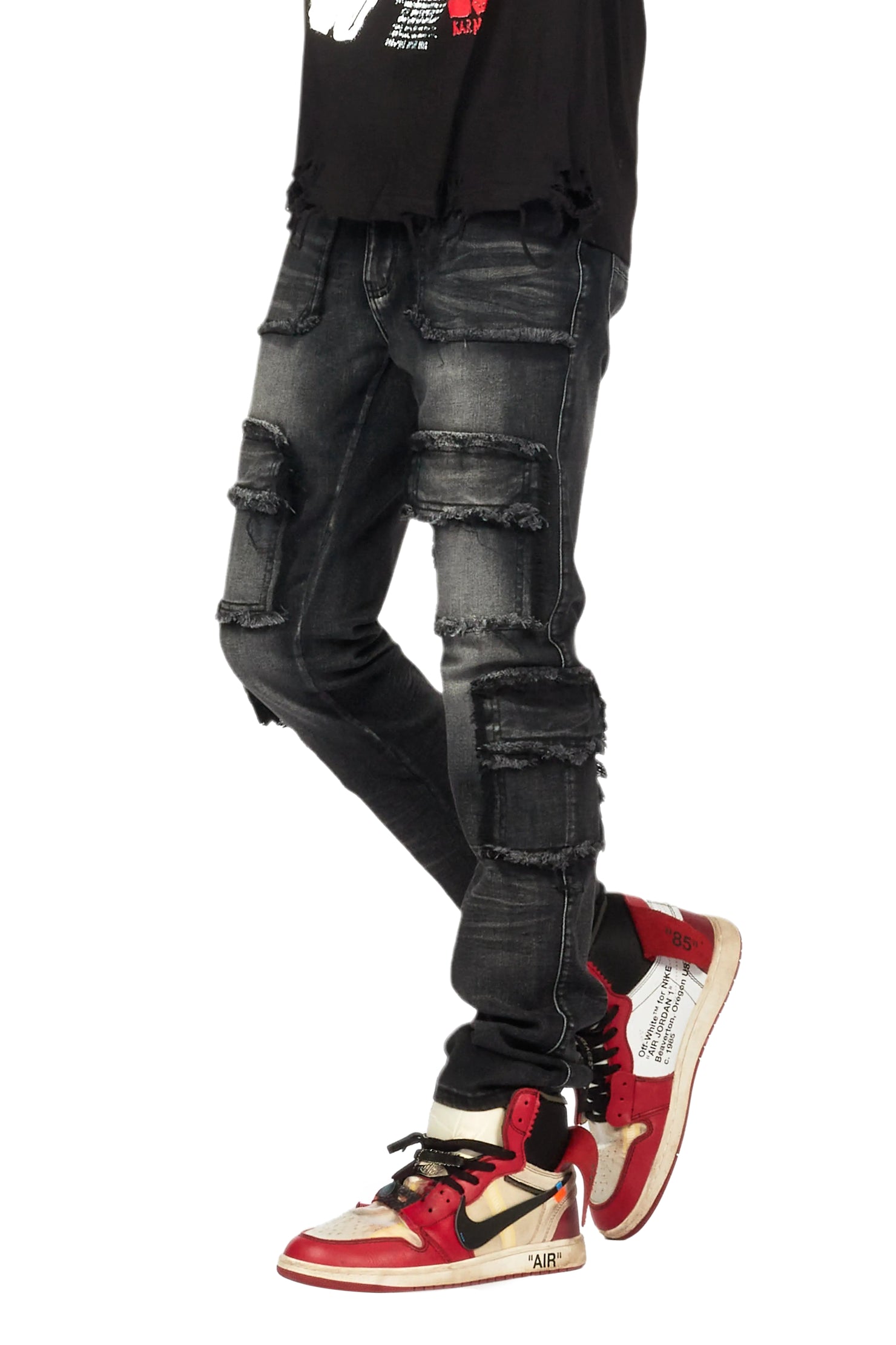 Tyrell Dark Grey Skinny Fit Cargo Jean