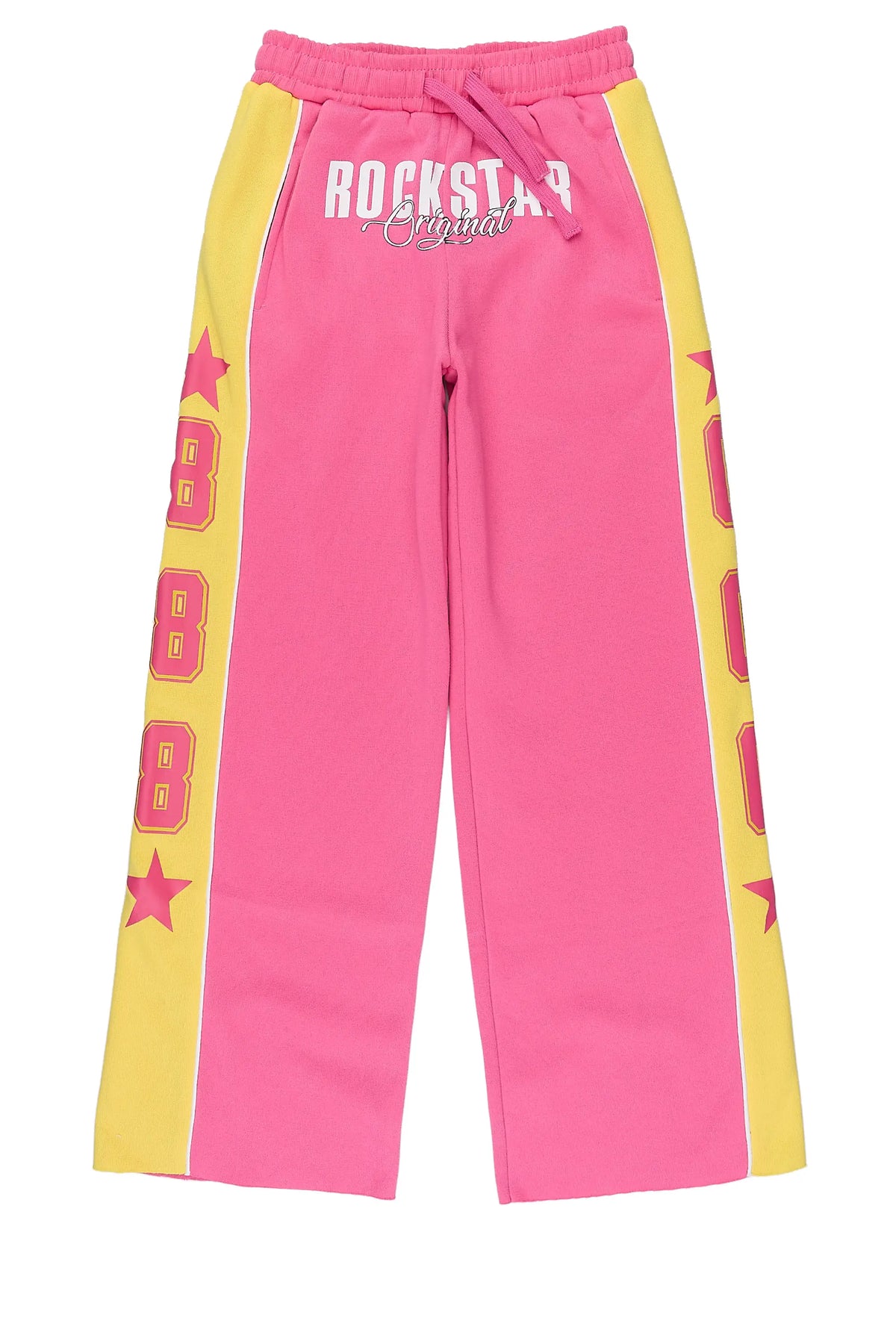 Girls Airelle Pink/Yellow Baggy Track Pant