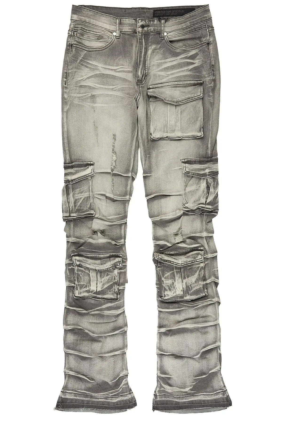 Gentry Light Grey Stacked Jean