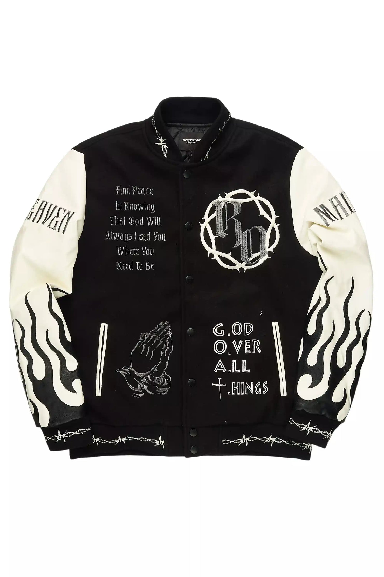 Caelus Black Varsity Jacket
