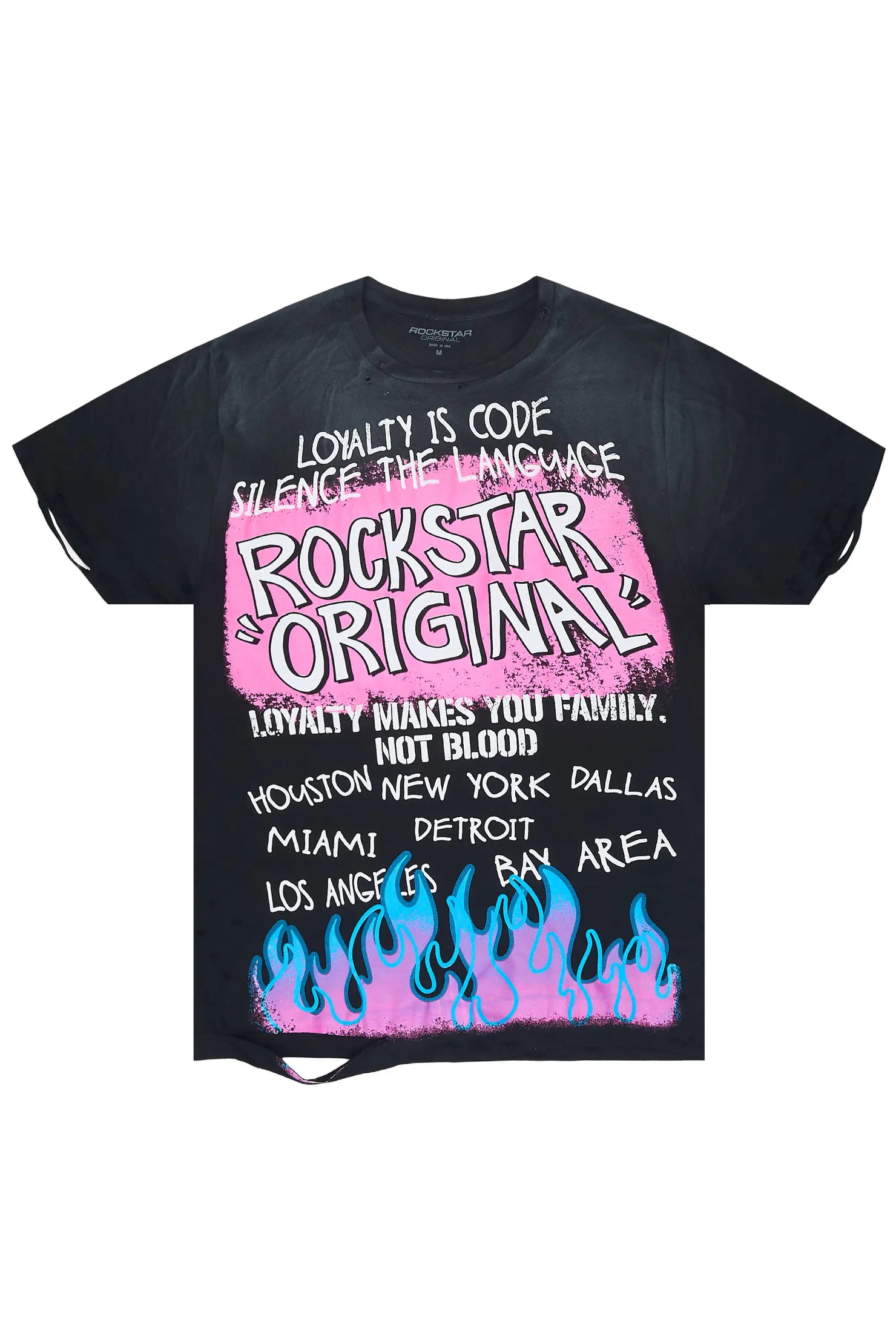 Bridgette Black/Pink Oversized T-Shirt
