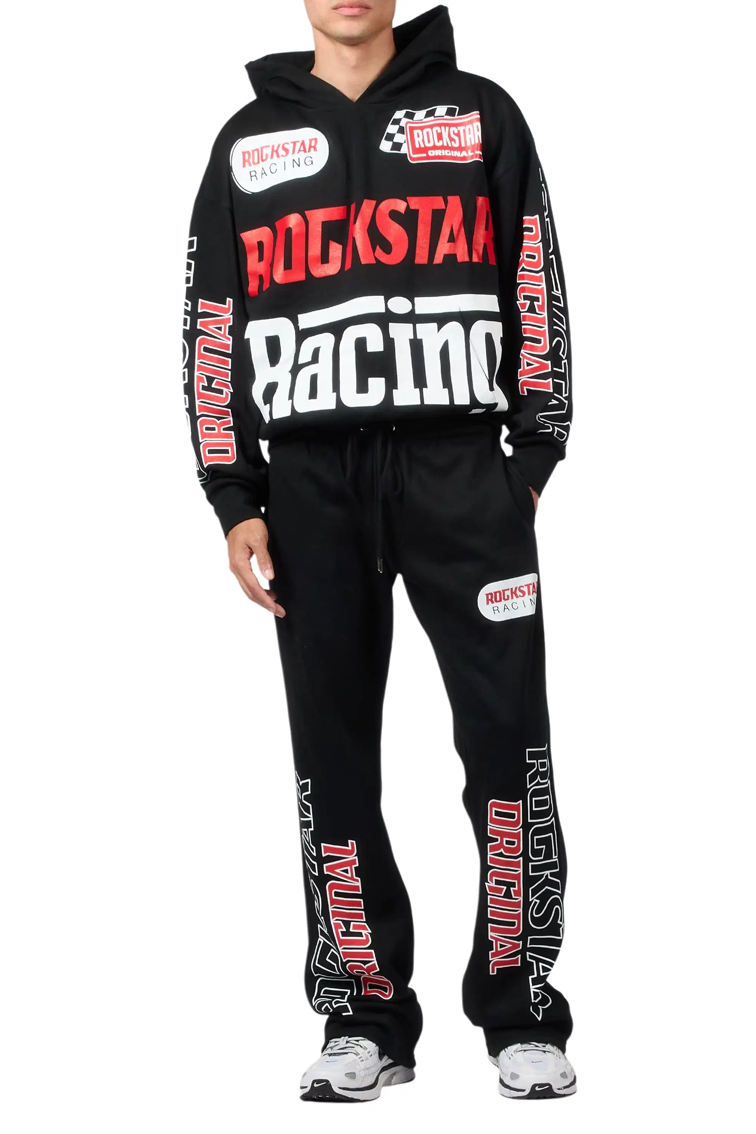 Spiller Black Hoodie Relaxed Track Set