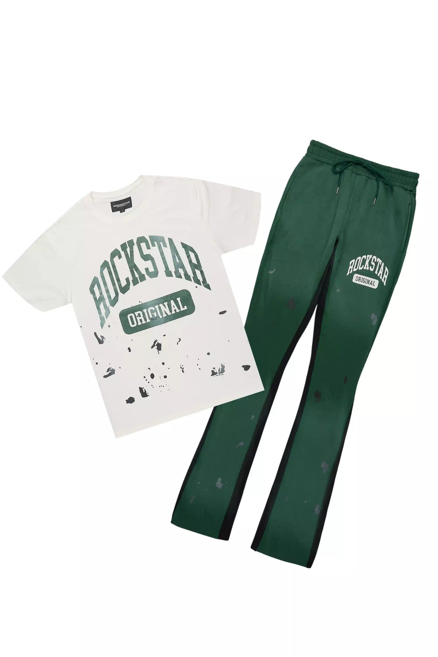 Rainer Green T-Shirt/Stacked Flare Track Set