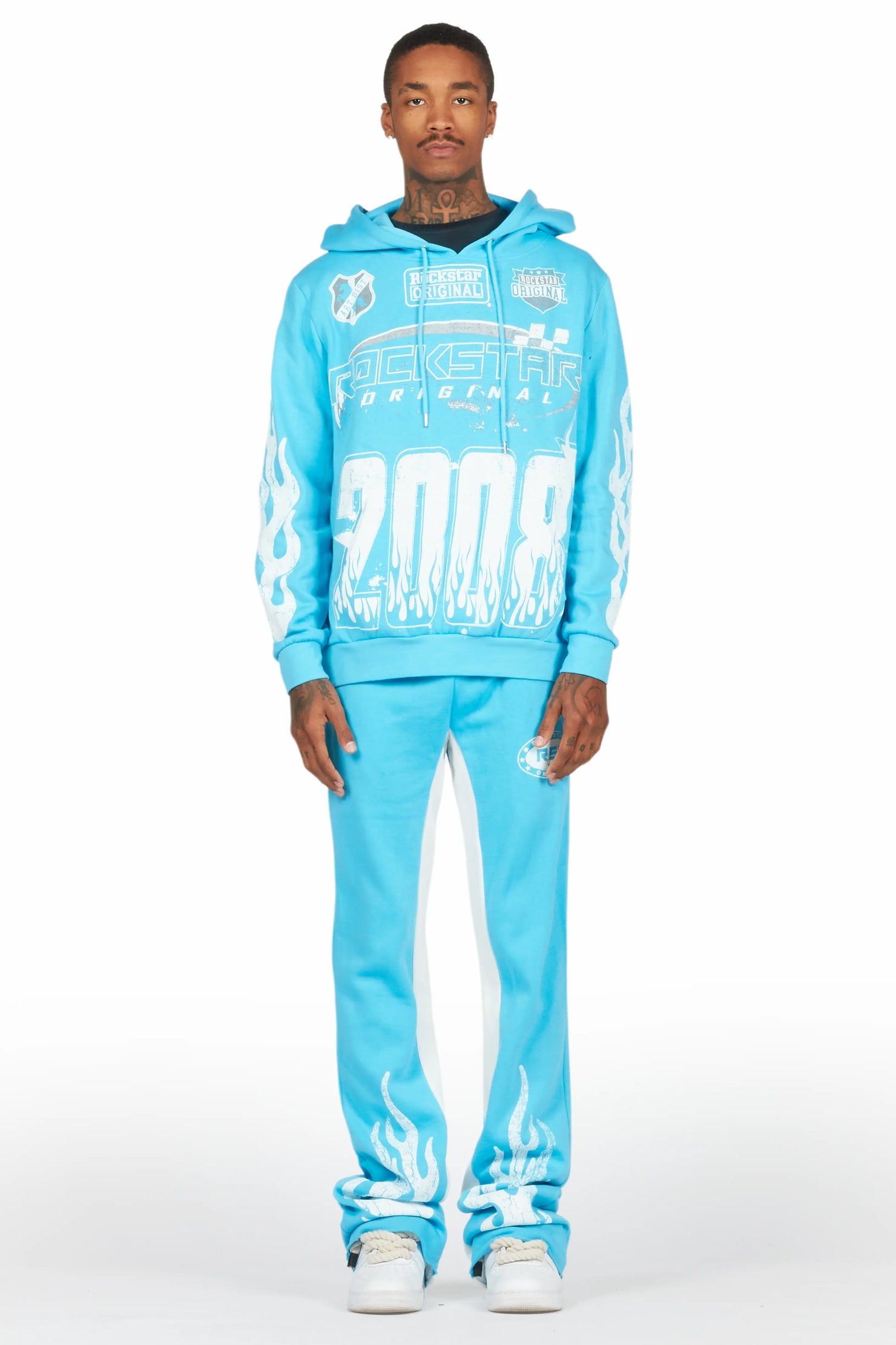 Amos Blue Hoodie/Baggy Track Pant Set