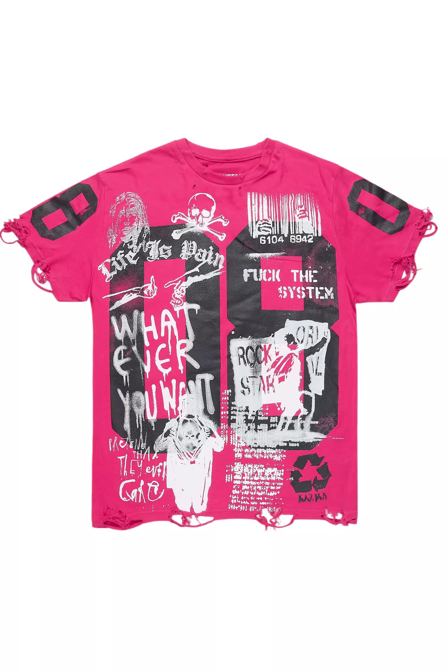 Kammile Fuchsia Oversized T-Shirt