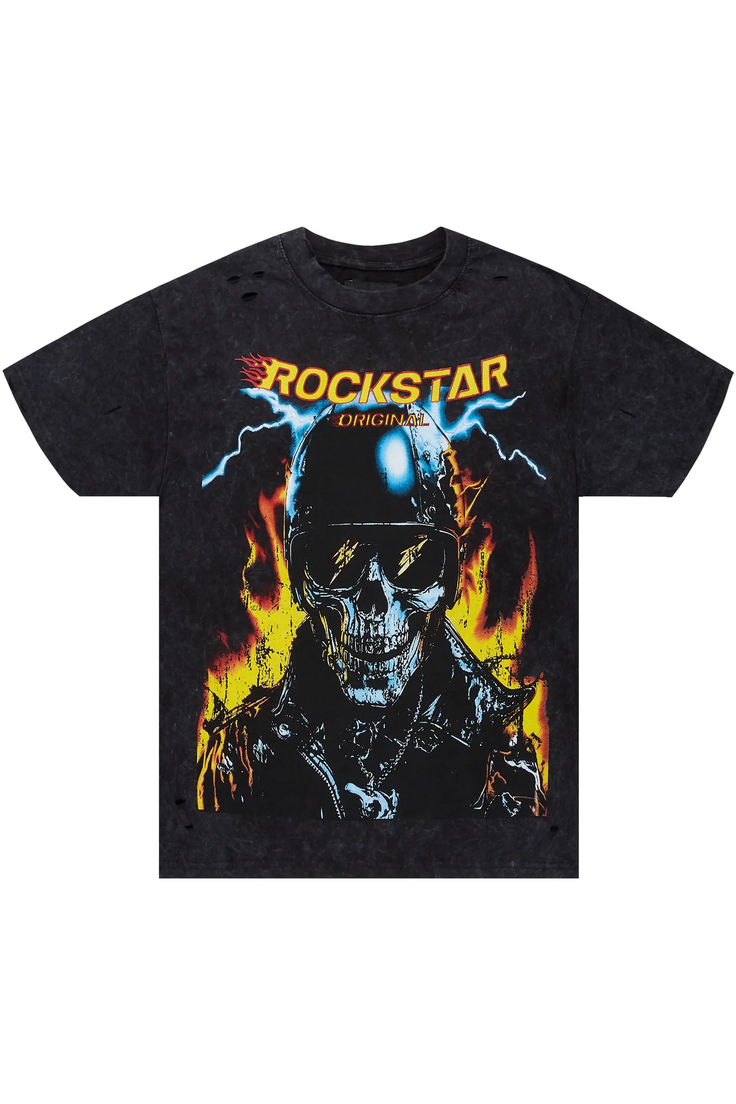 Balius Vintage Black Oversized Graphic T-Shirt