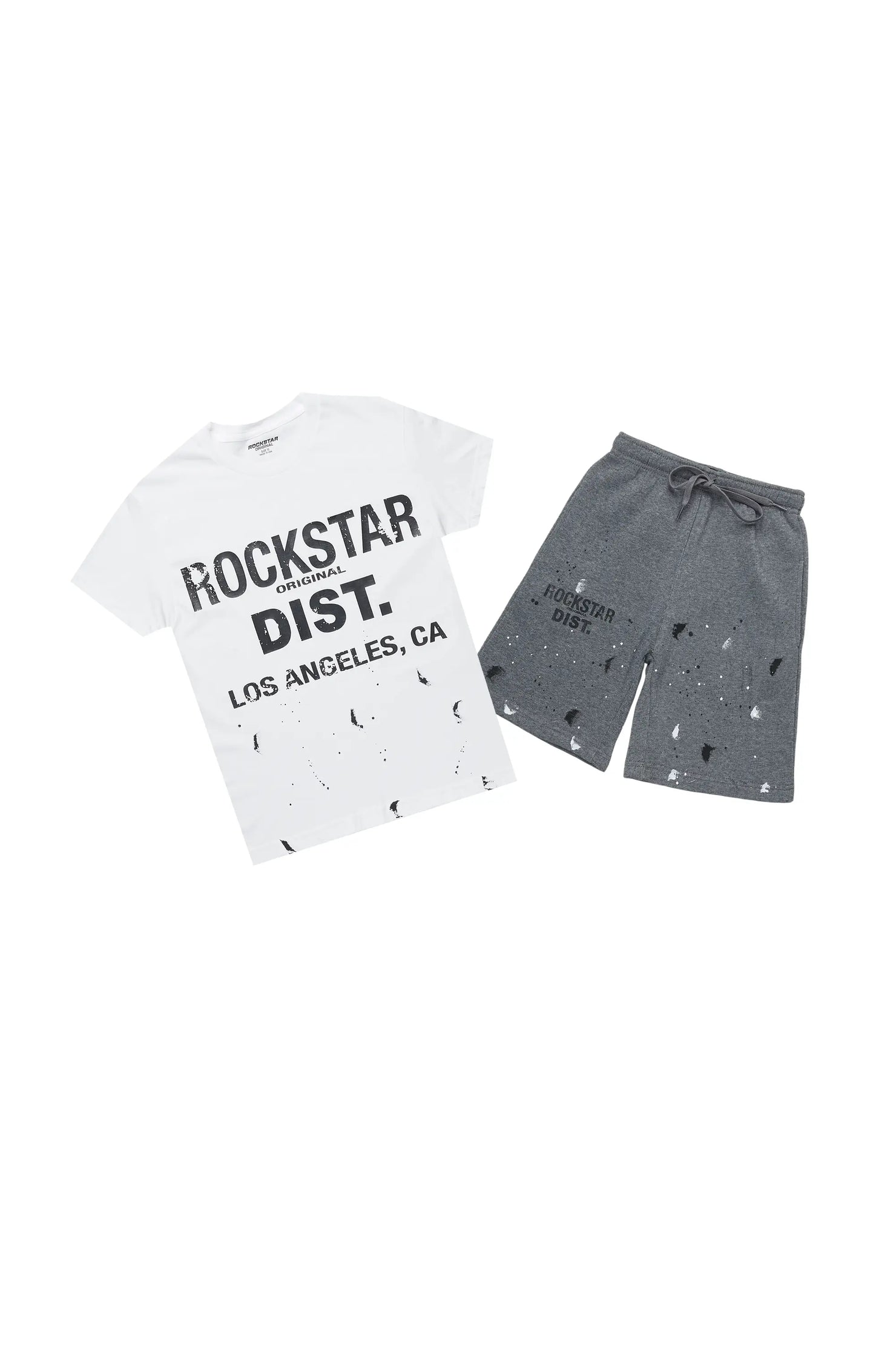 Boys Scotty White/Heather T-Shirt/Short Set