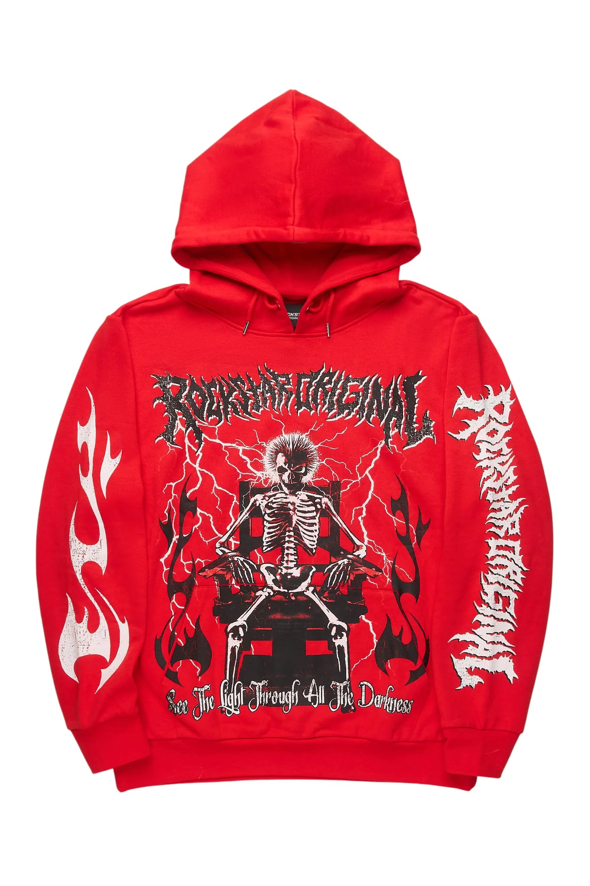 Deathrow Red/White Graphic Hoodie