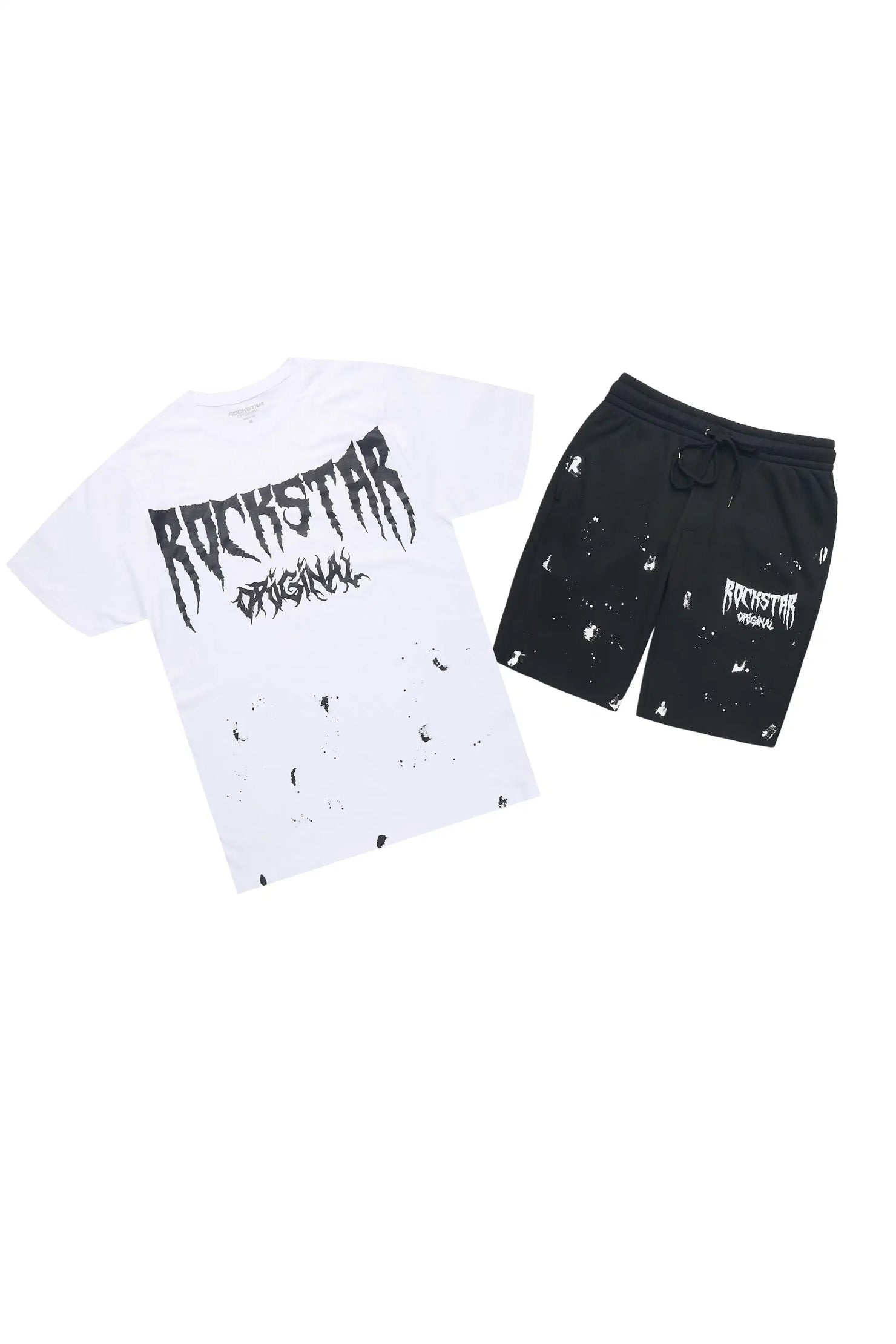 Twinkle White/Black T-Shirt/Short Set