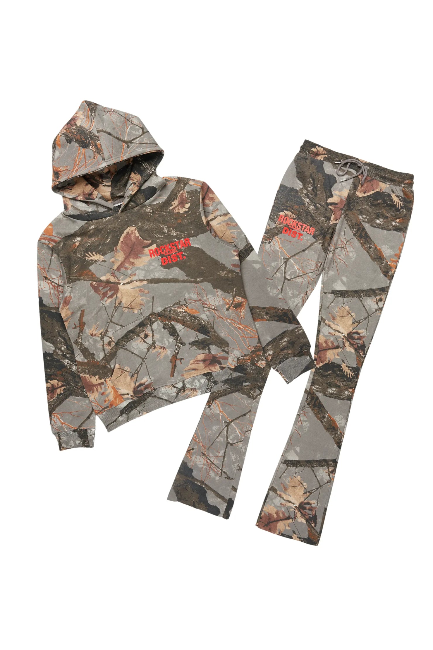 Tabby Beige Graphic Stacked Flare Track Set