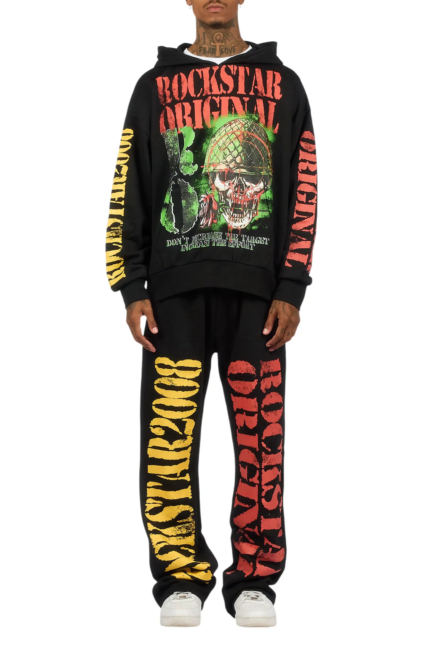 Killshot Romance Black Hoodie/Baggy Pant Track Set