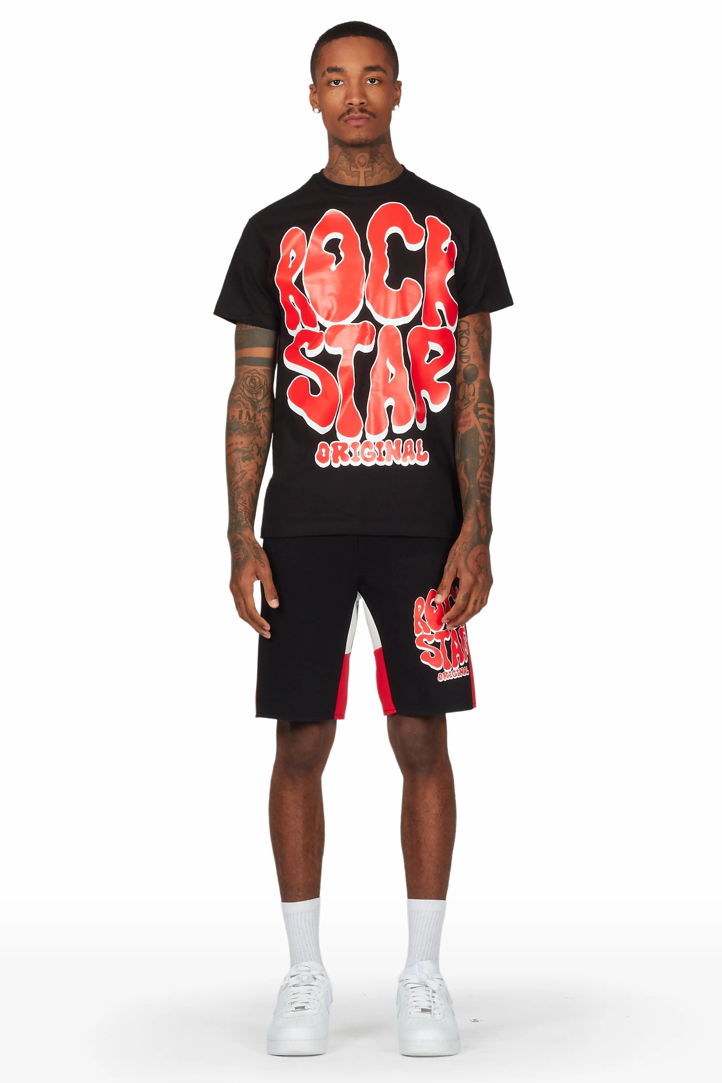 Warblen Black T-Shirt Short Set