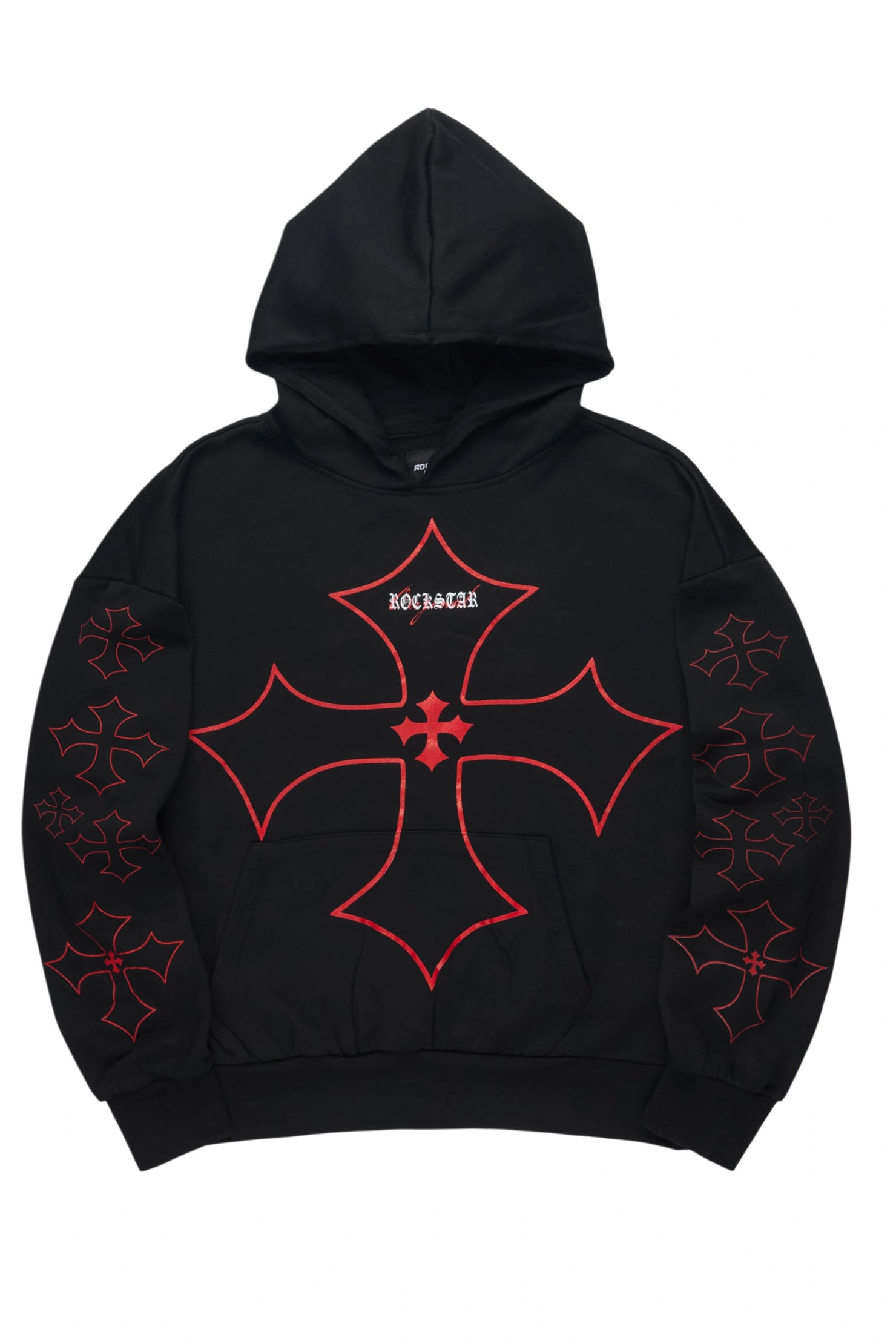 Sargo Black/Red Graphic Hoodie