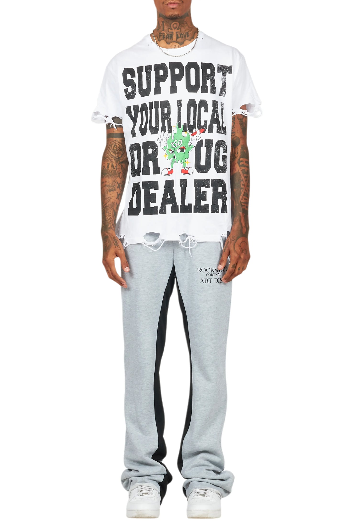 Briggs Heather Grey Baggy Pant