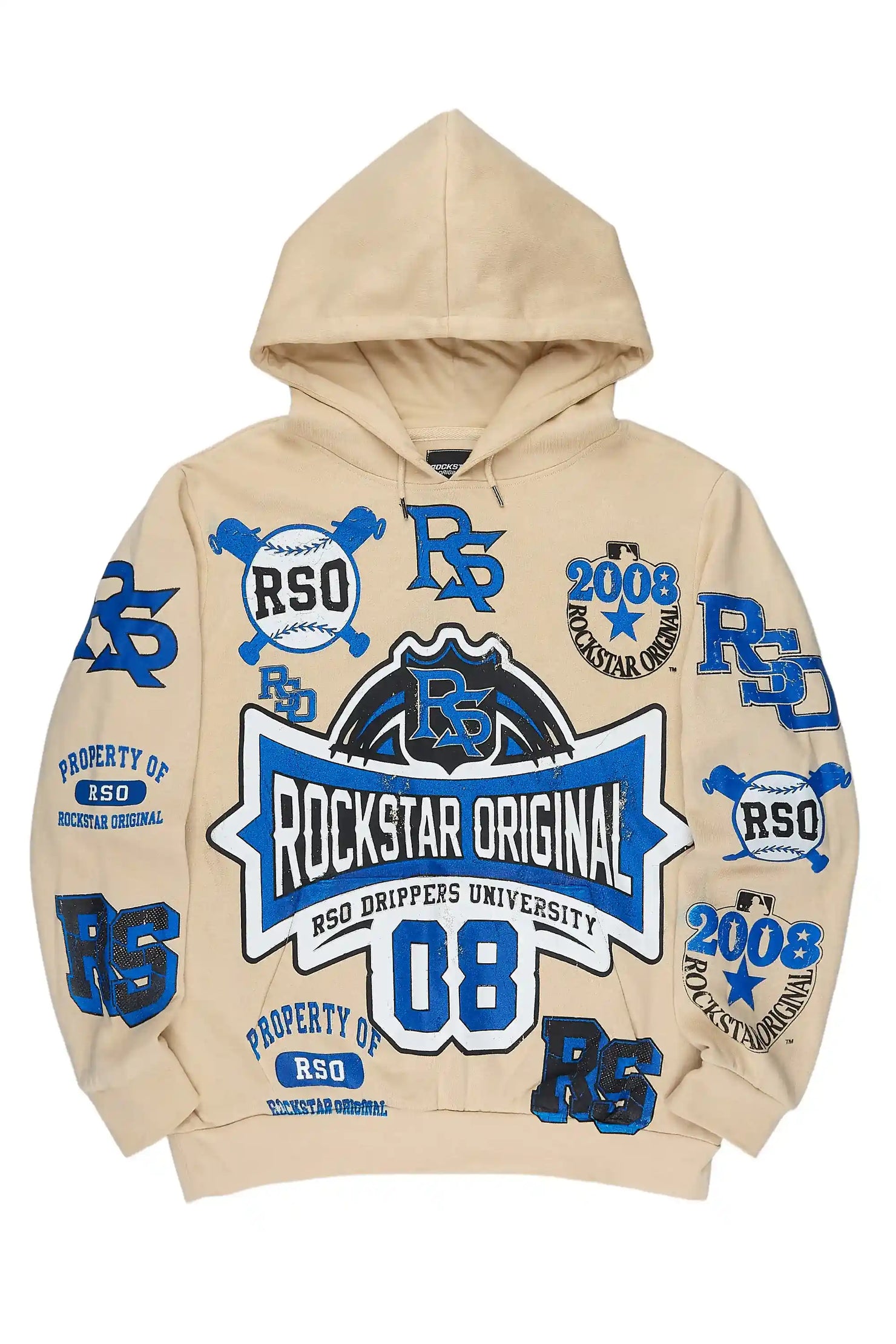 Mavrix Beige Graphic Hoodie