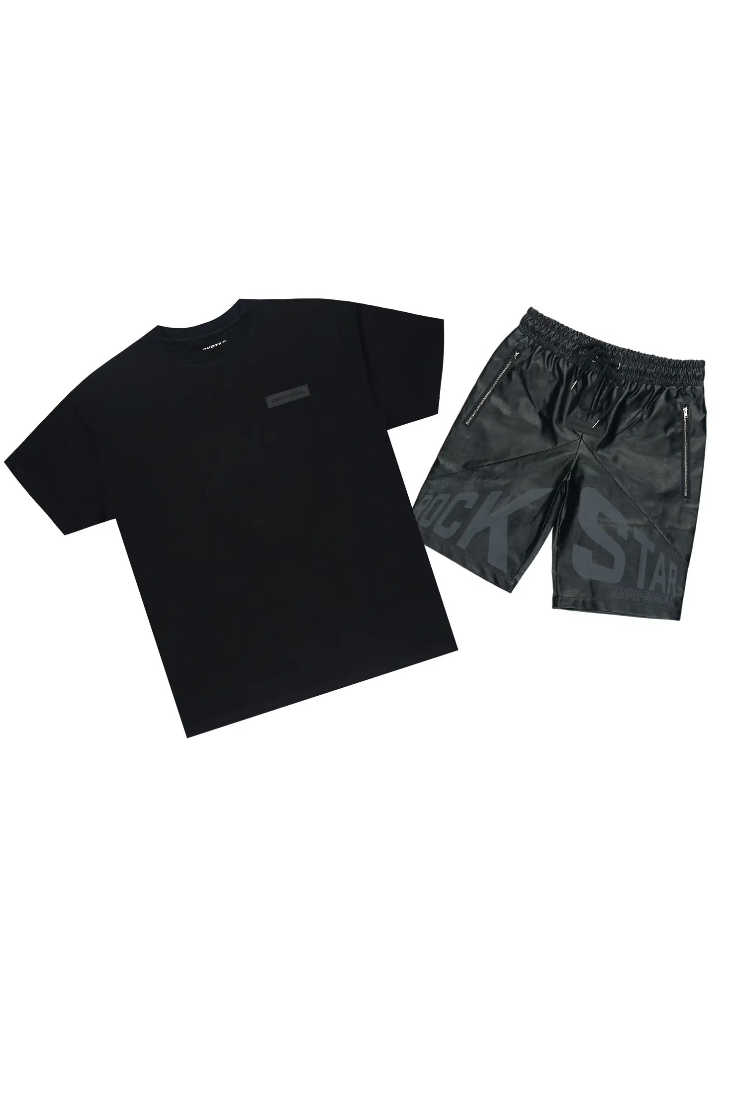 Zayn Black Graphic Short Set