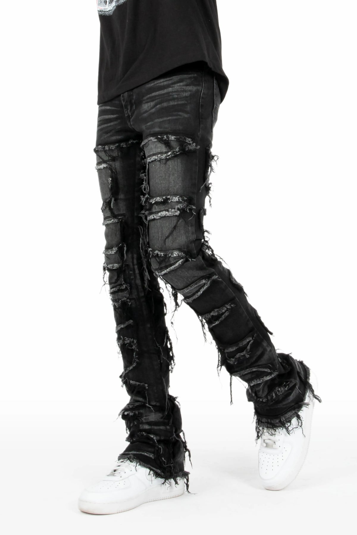 Shake Dark Grey Stacked Flare Jean– Rockstar Original