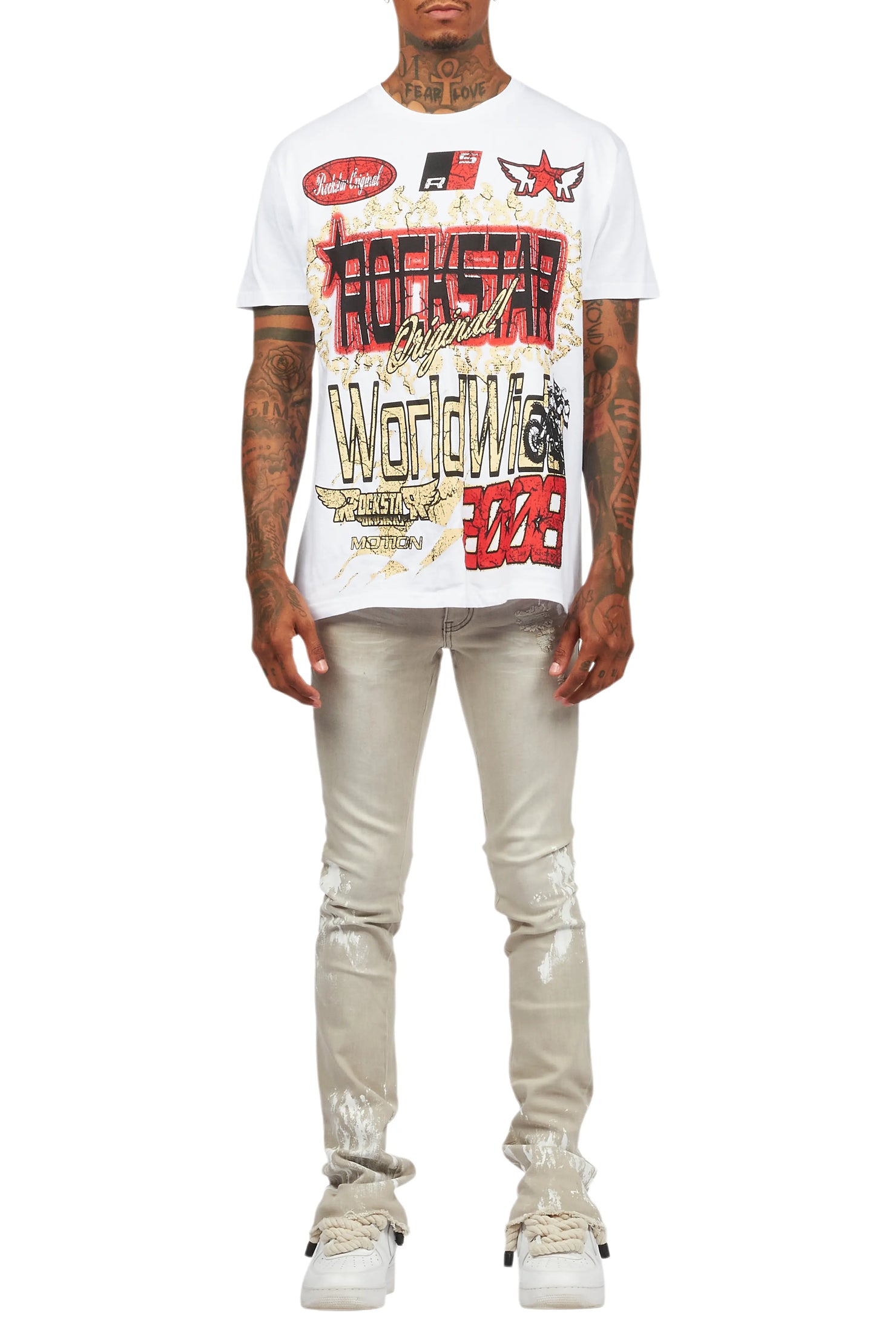 Deangelo White Graphic T-Shirt