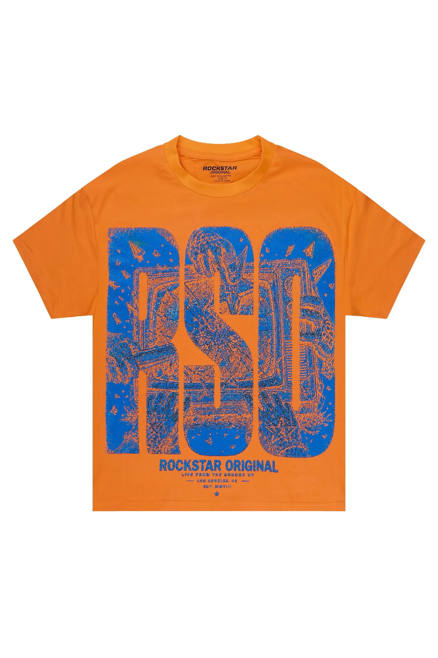Boys Brando Orange Graphic T-Shirt