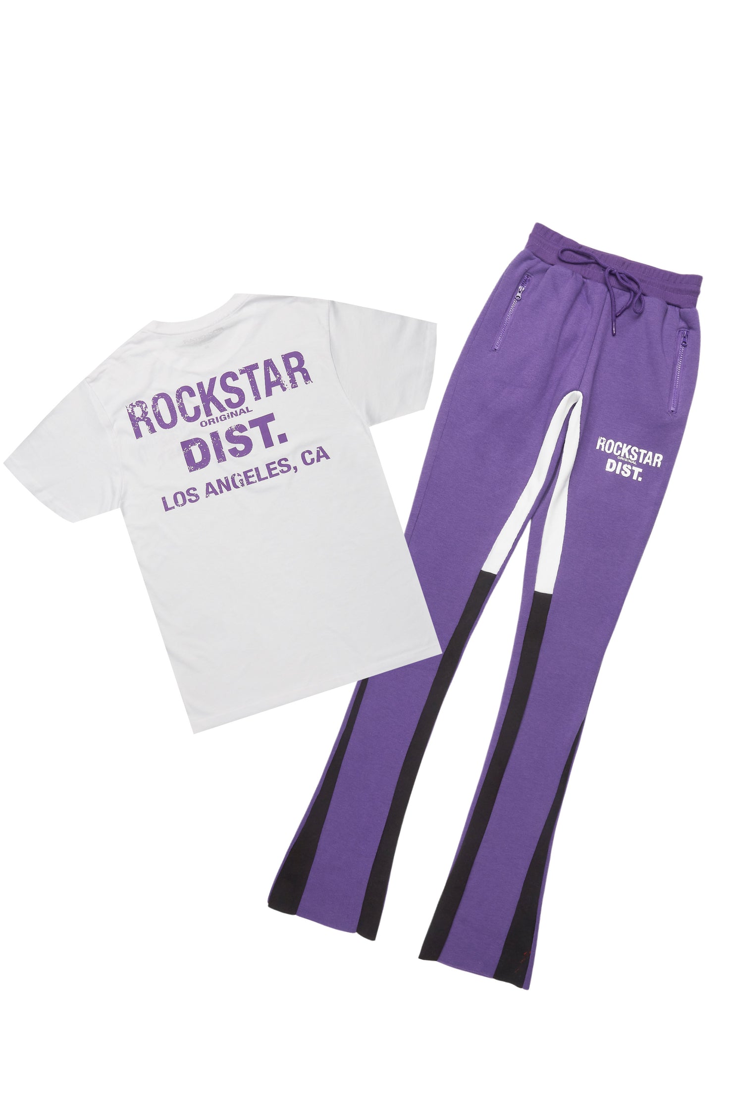 Dalasia White/Purple T-Shirt Trackset