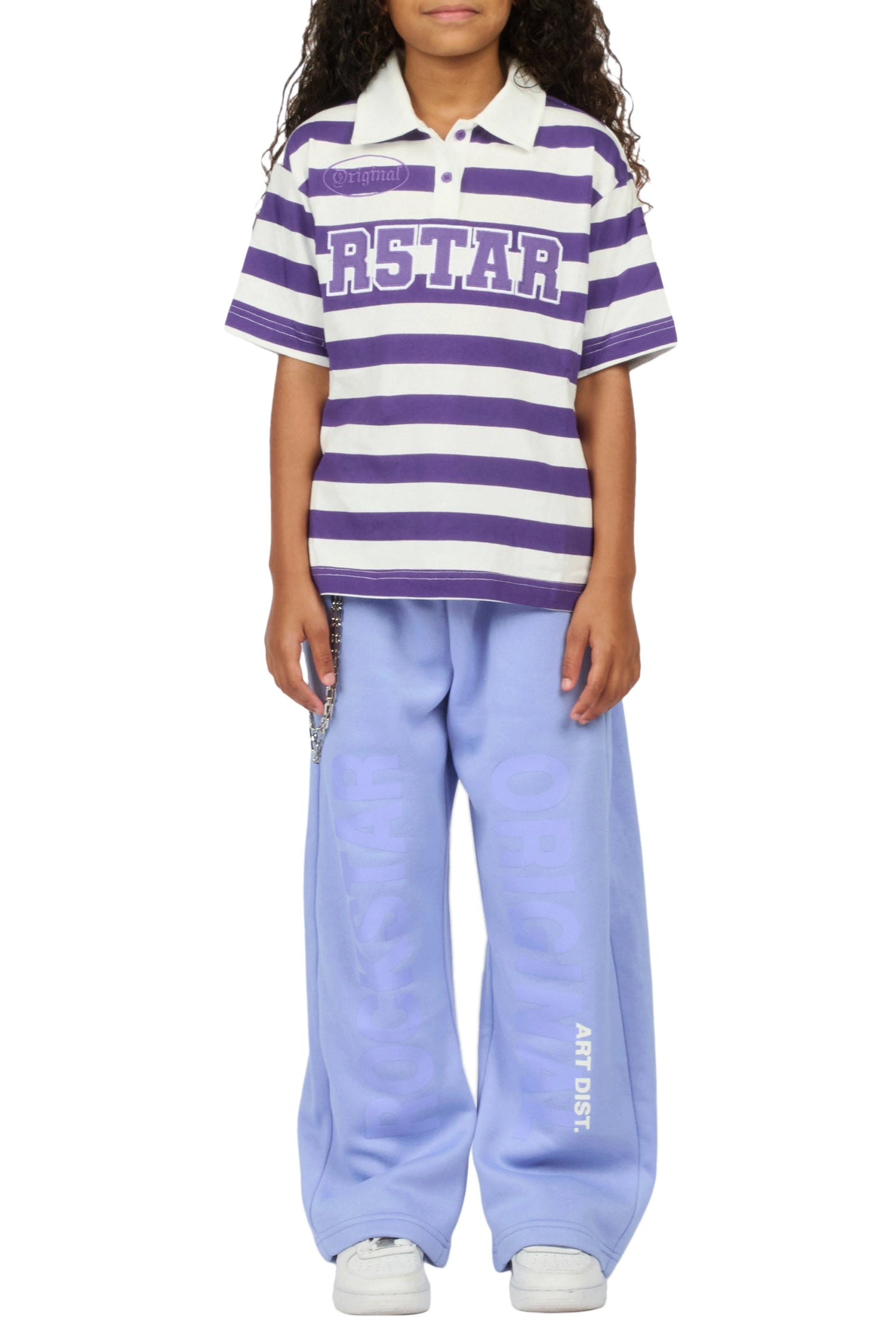 Girls Stachia Perry Blue  Super Baggy Track Pant