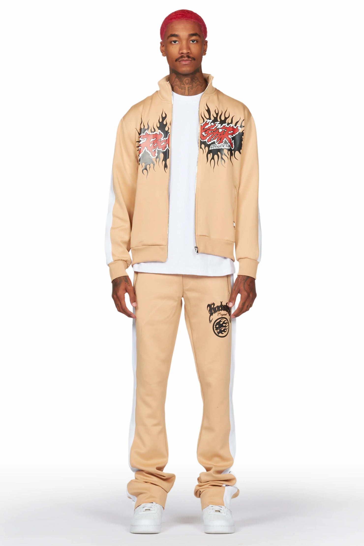 Oak Beige Tricot Super Stacked Track Set