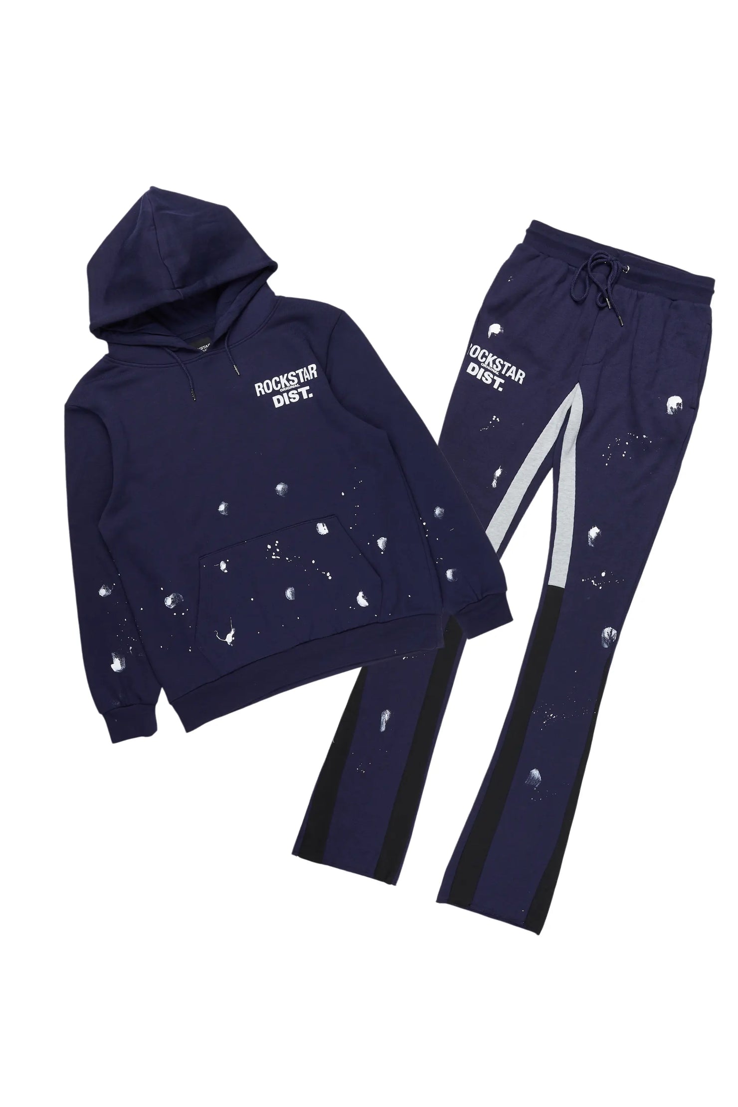 Raffer Navy Hoodie Flare Track Set
