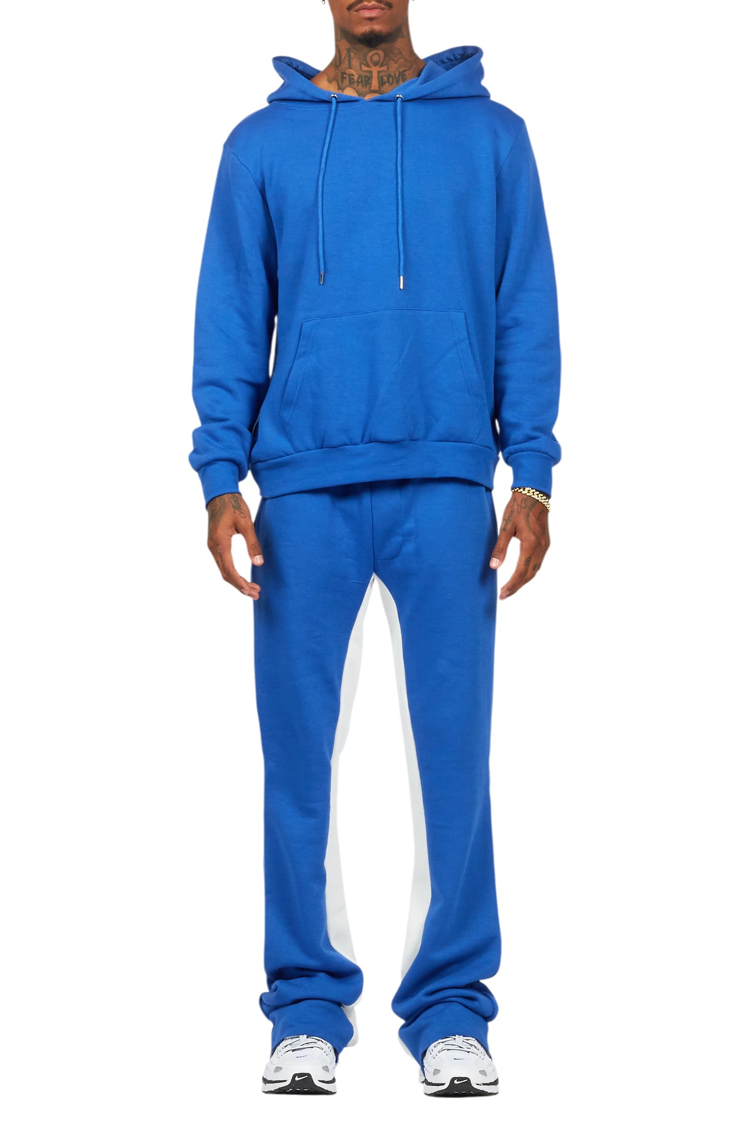 Basic Royal Blue Hoodie/Baggy Track Pant Set