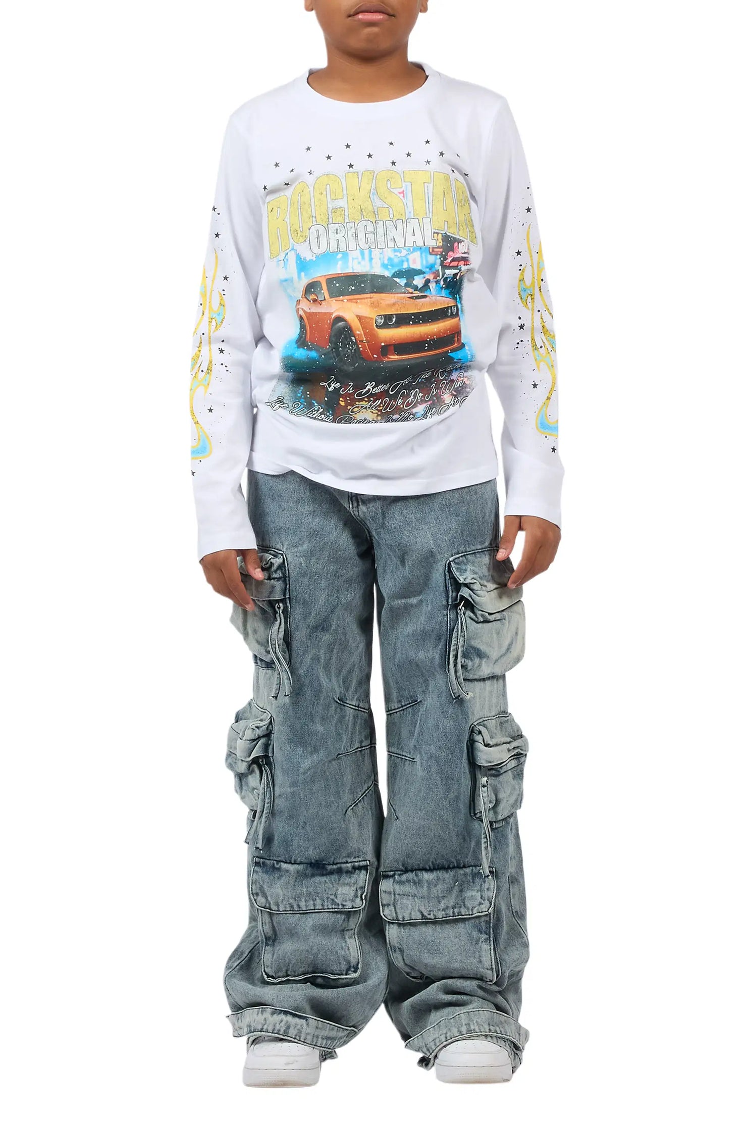 Boys Lenz Blue Baggy Fit Jean