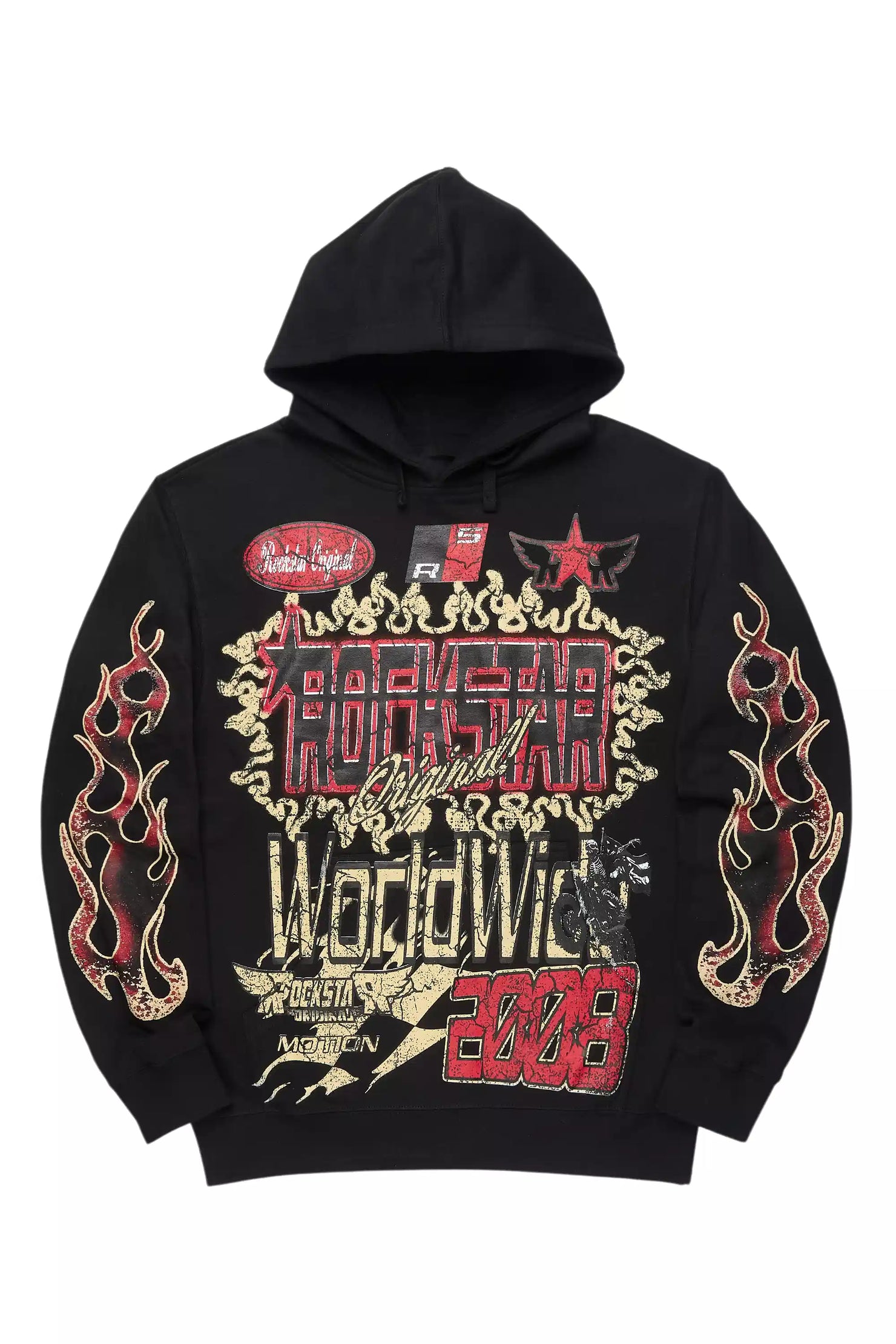 Tenisha Black Graphic Hoodie