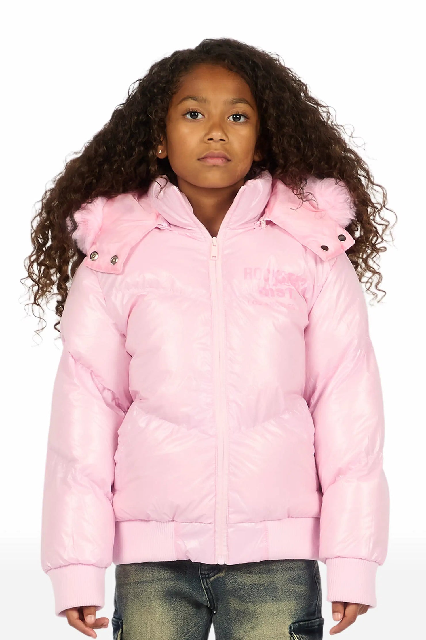 Girls Moncia Pink Puffer Jacket