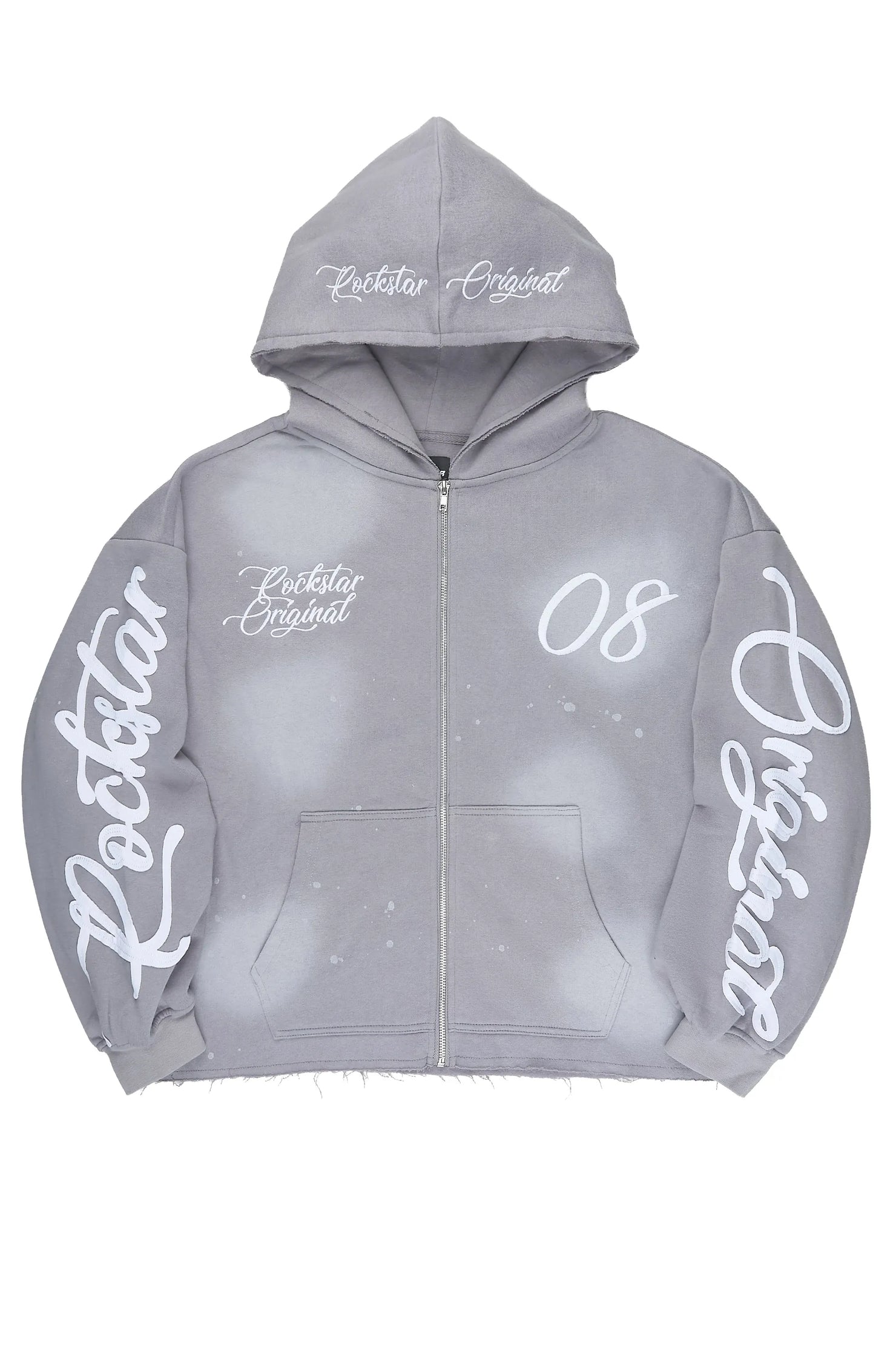 Hanif Vintage Grey Zip Up Hoodie