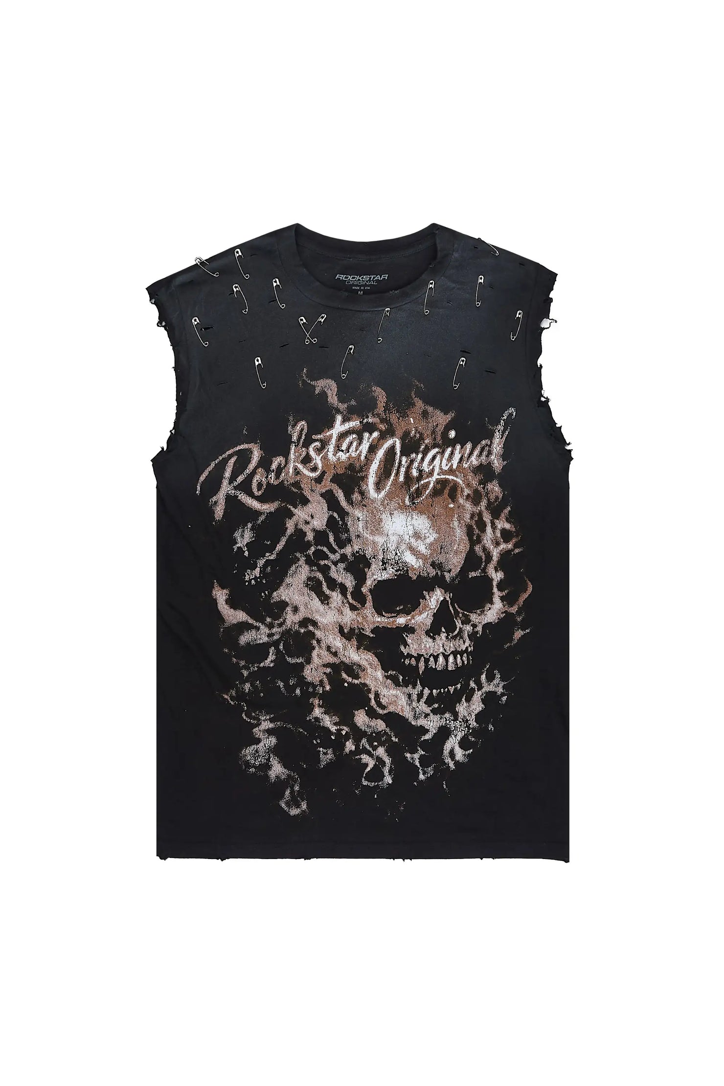 Tangie Black Oversized Cut Off T-Shirt