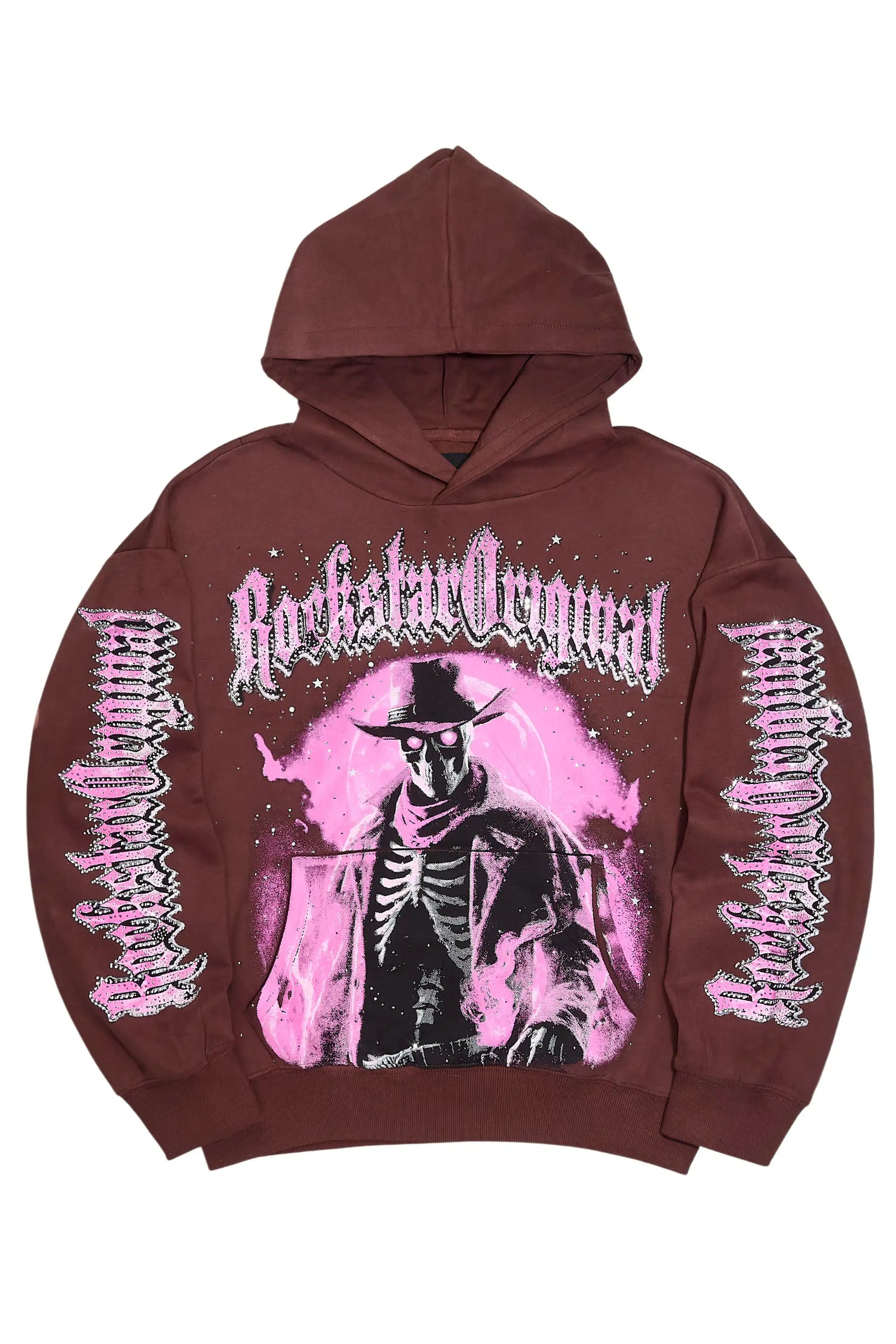 SaiZonna Brown Rhinestone Hoodie