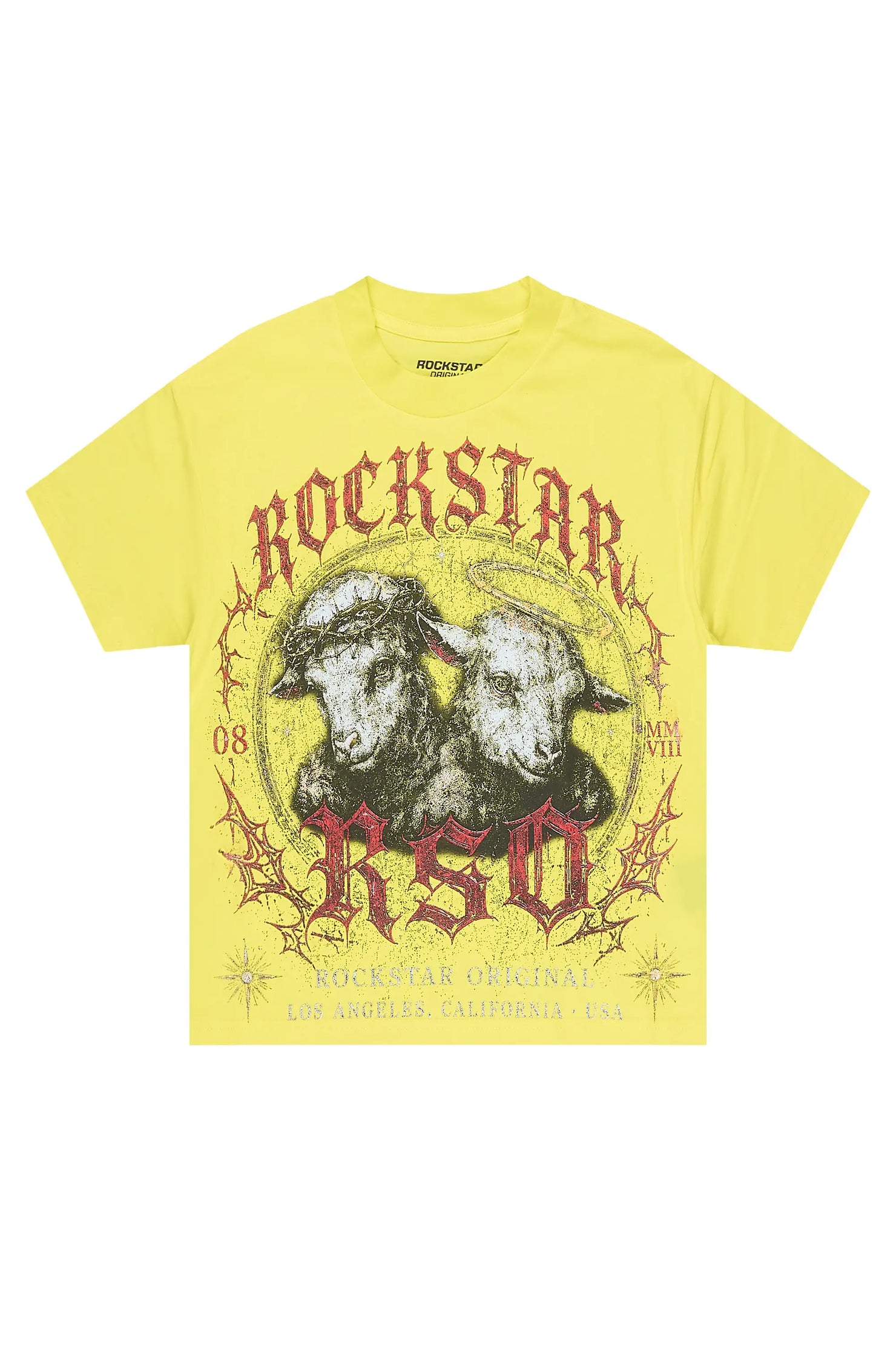 Girls Dezz Yellow Graphic T-Shirt