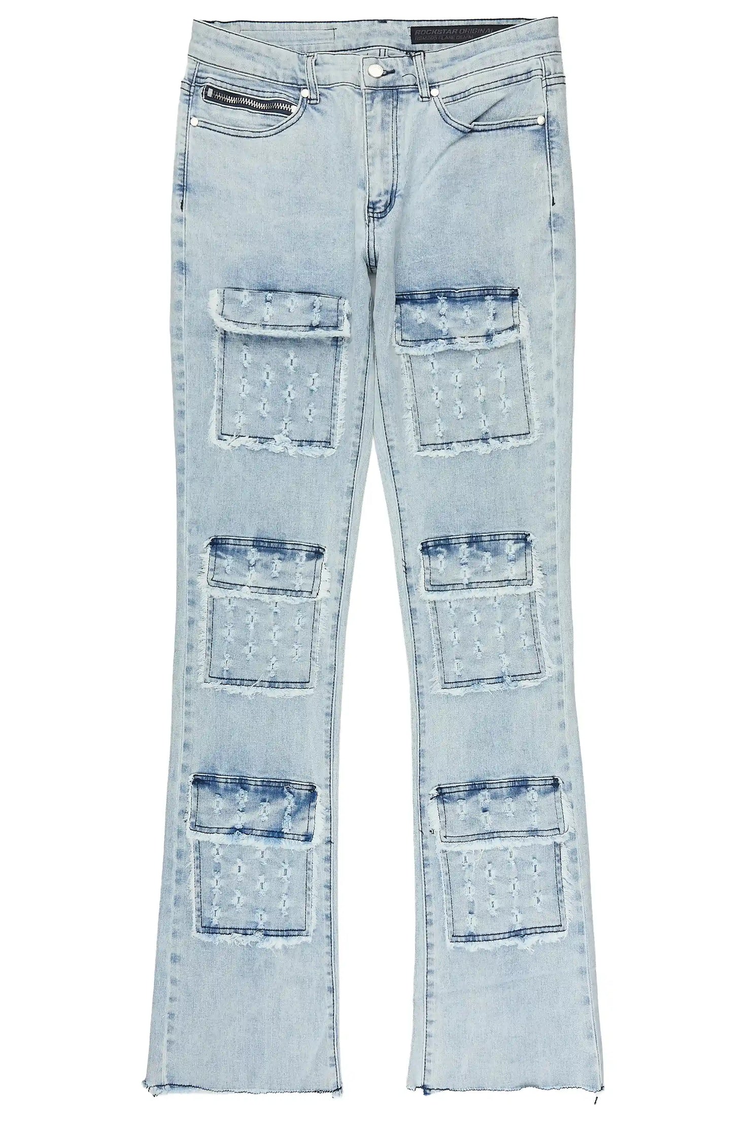 Dezso Light Blue Stacked Flare Jean
