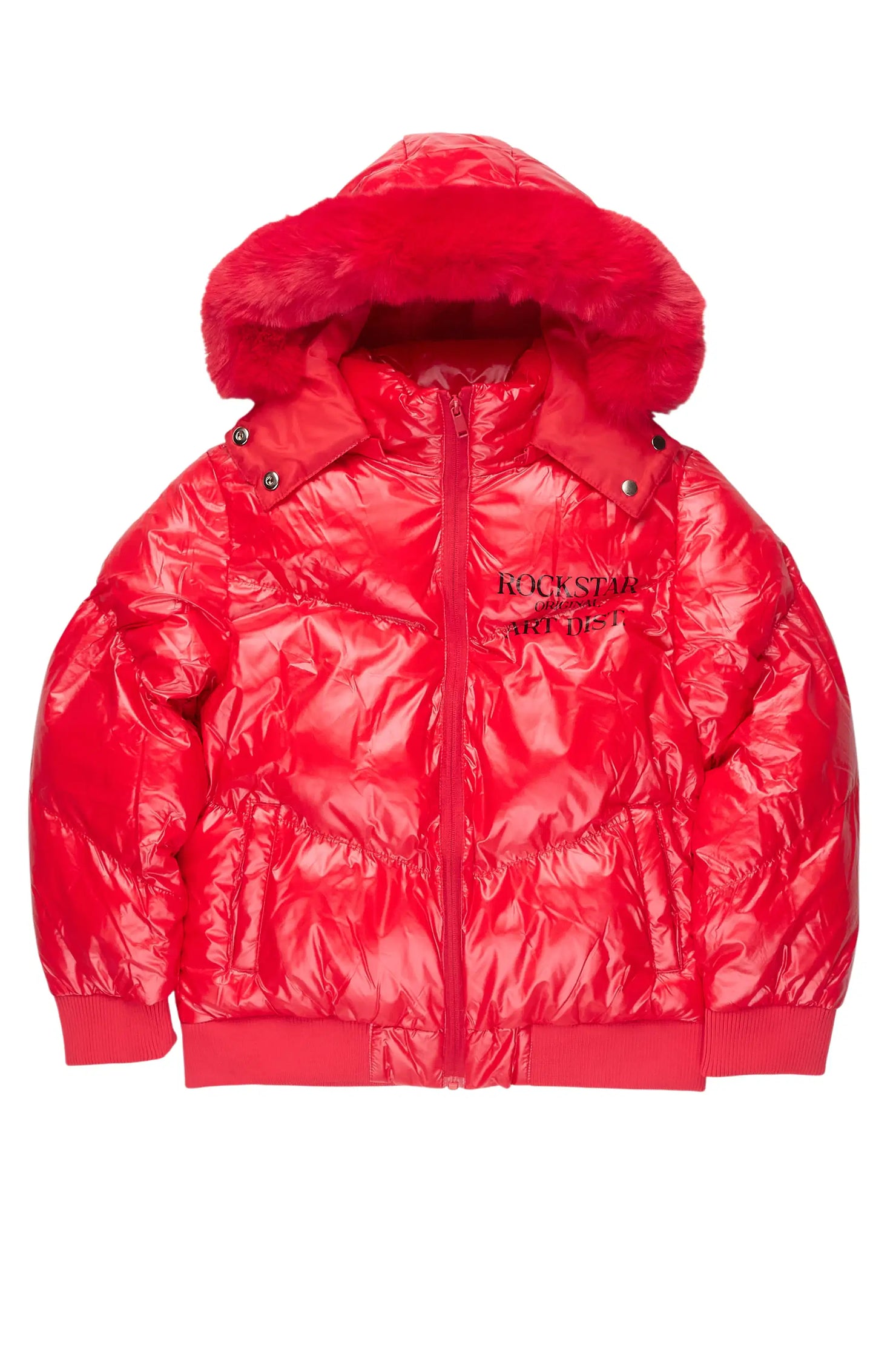 Girls Destina Red Puffer Jacket