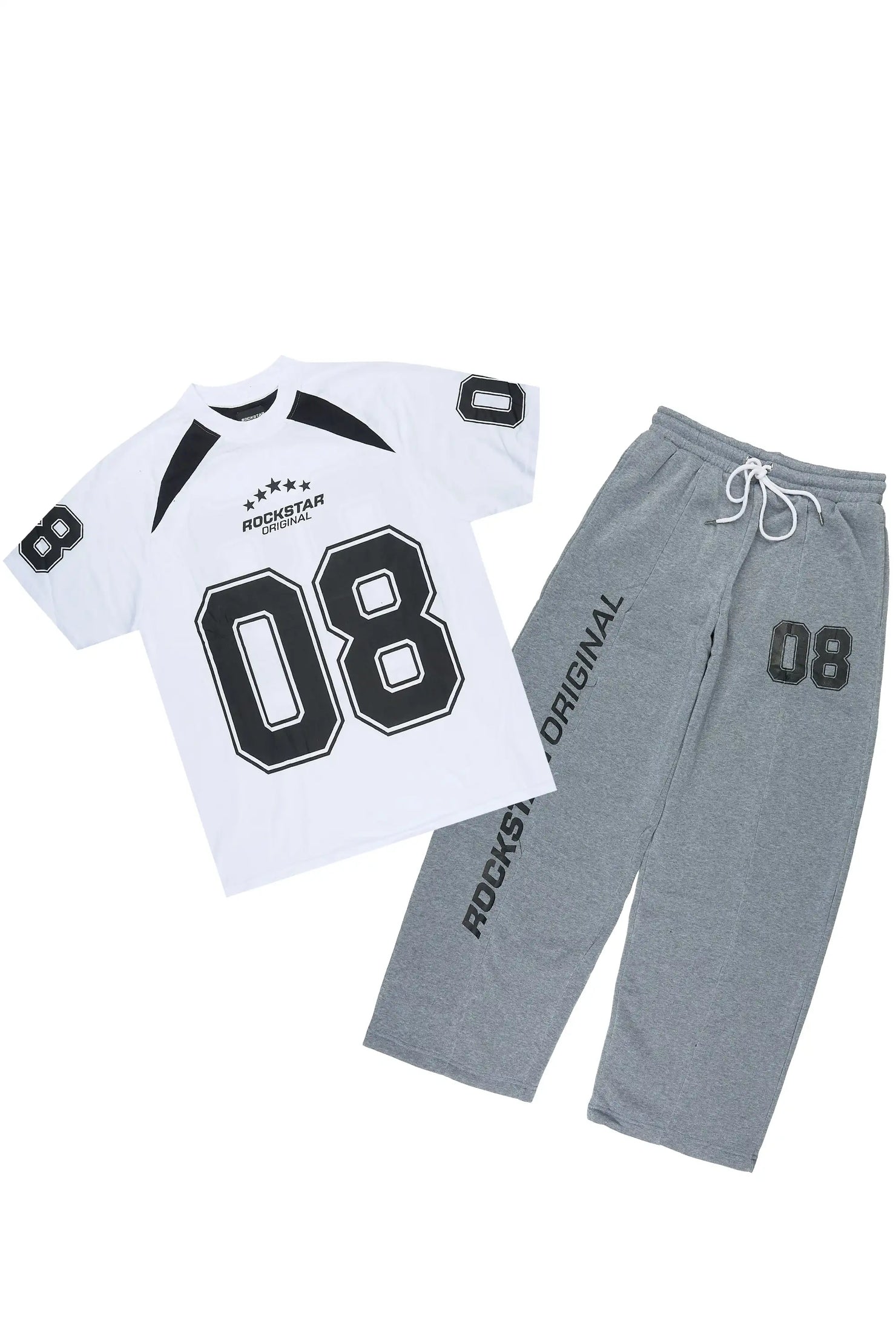 Wenner Heather Grey T-Shirt/Barrel Fit Set