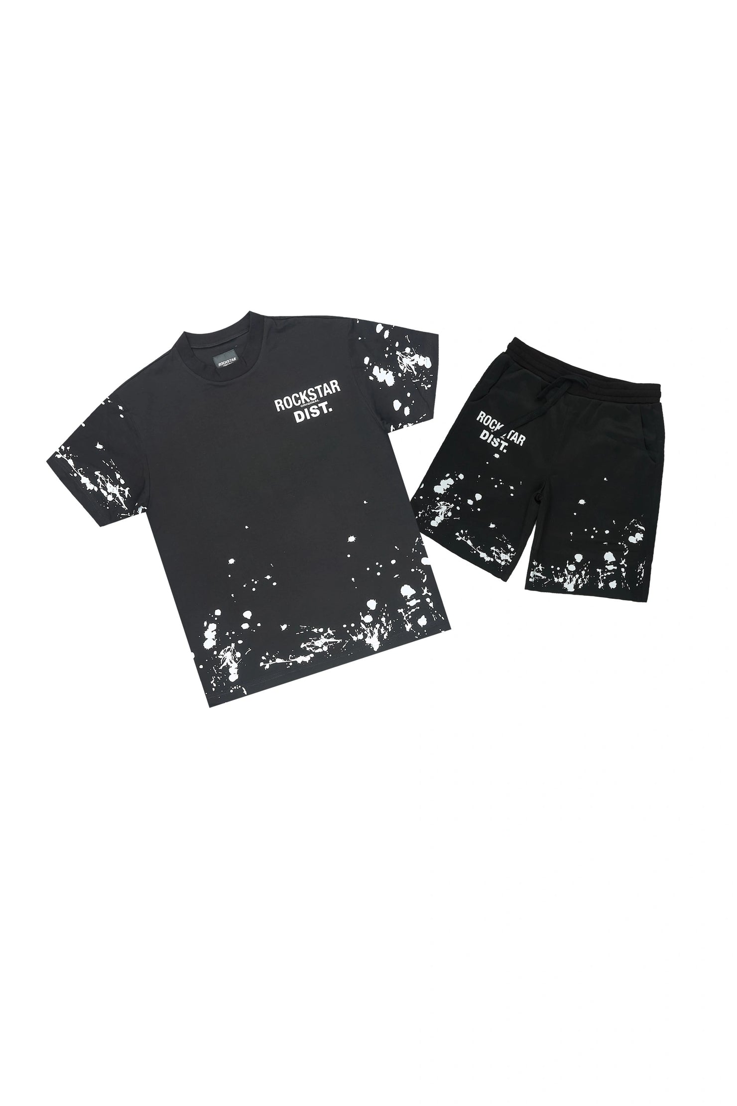 Boys Rafix Black Graphic T-Shirt/Short Set