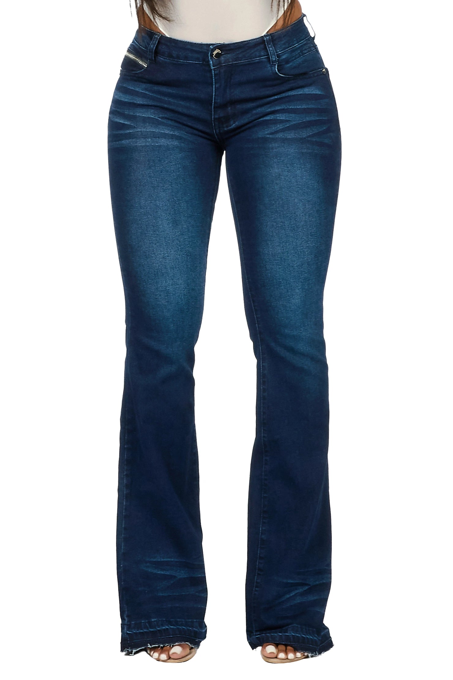 Mitchelle Dark Wash Stretch Flare Jean