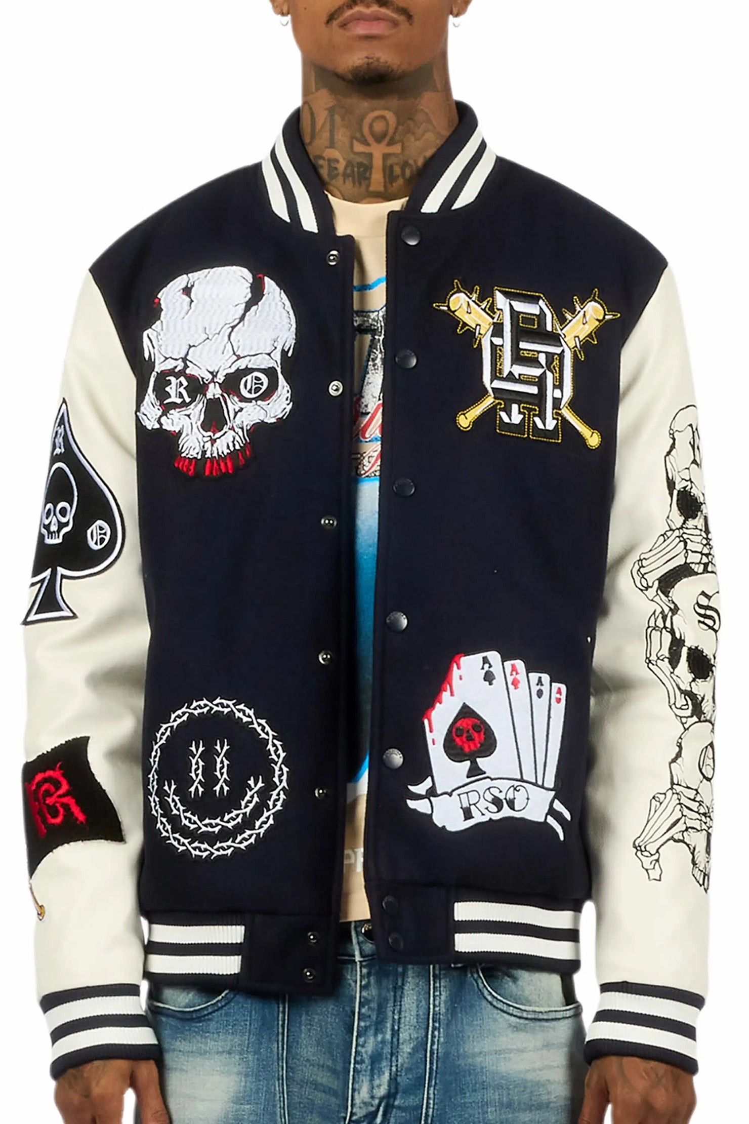 Blaze Navy Varsity Jacket